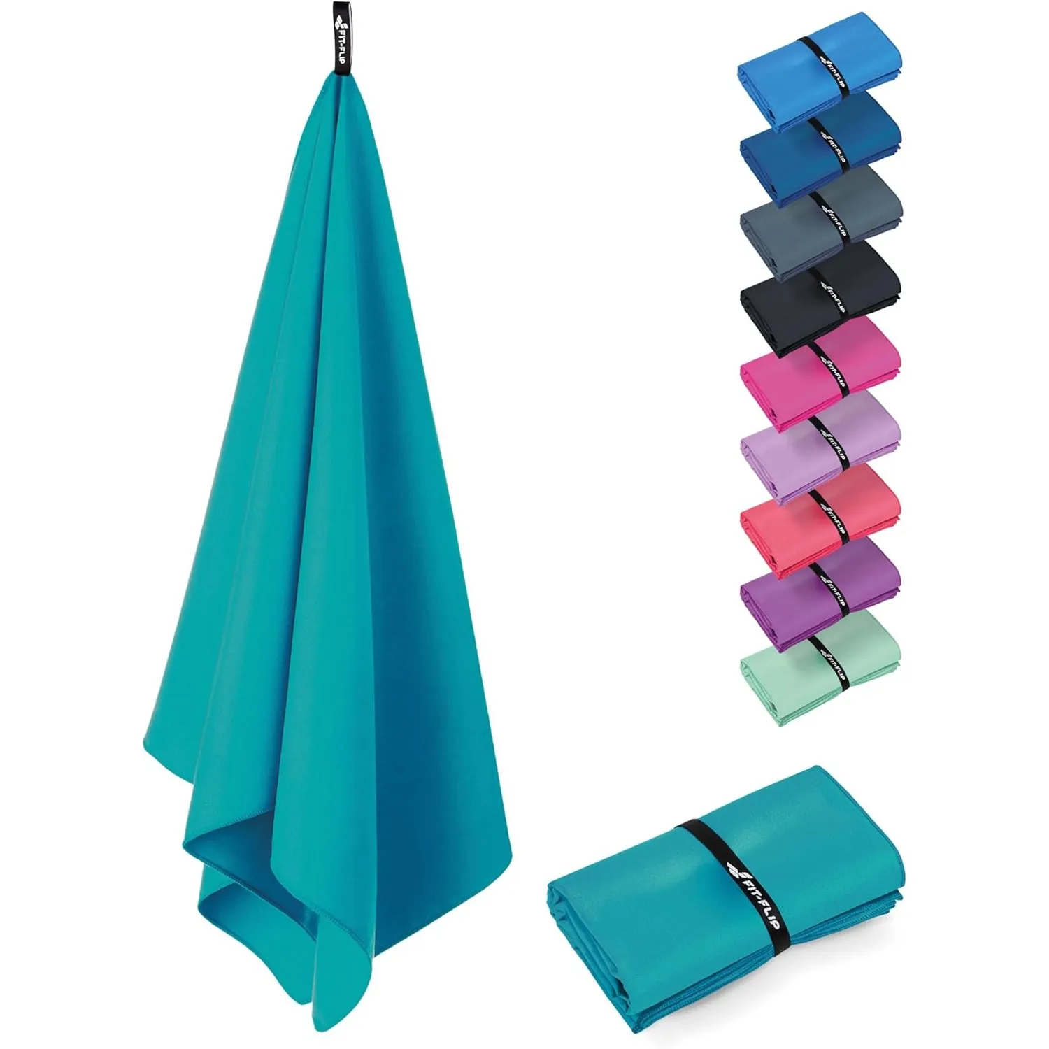 Fit-Flip Microfaser Handtücher - kompakt und leicht – für Reisen, Sport und Strand - Mikrofaser Handtuch schnelltrockne…
