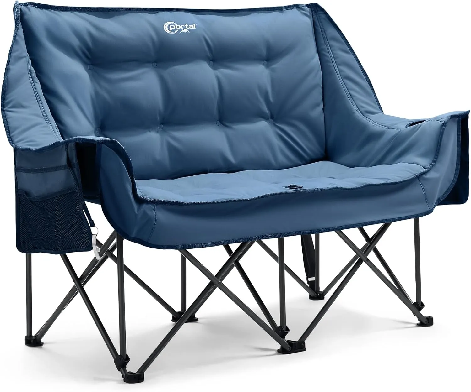 Portal Campingstuhl faltbar Campingsofa für 2 Personen 272kg belastbar Super Weich mit Lagerungstasche Doppel Klappstuh…
