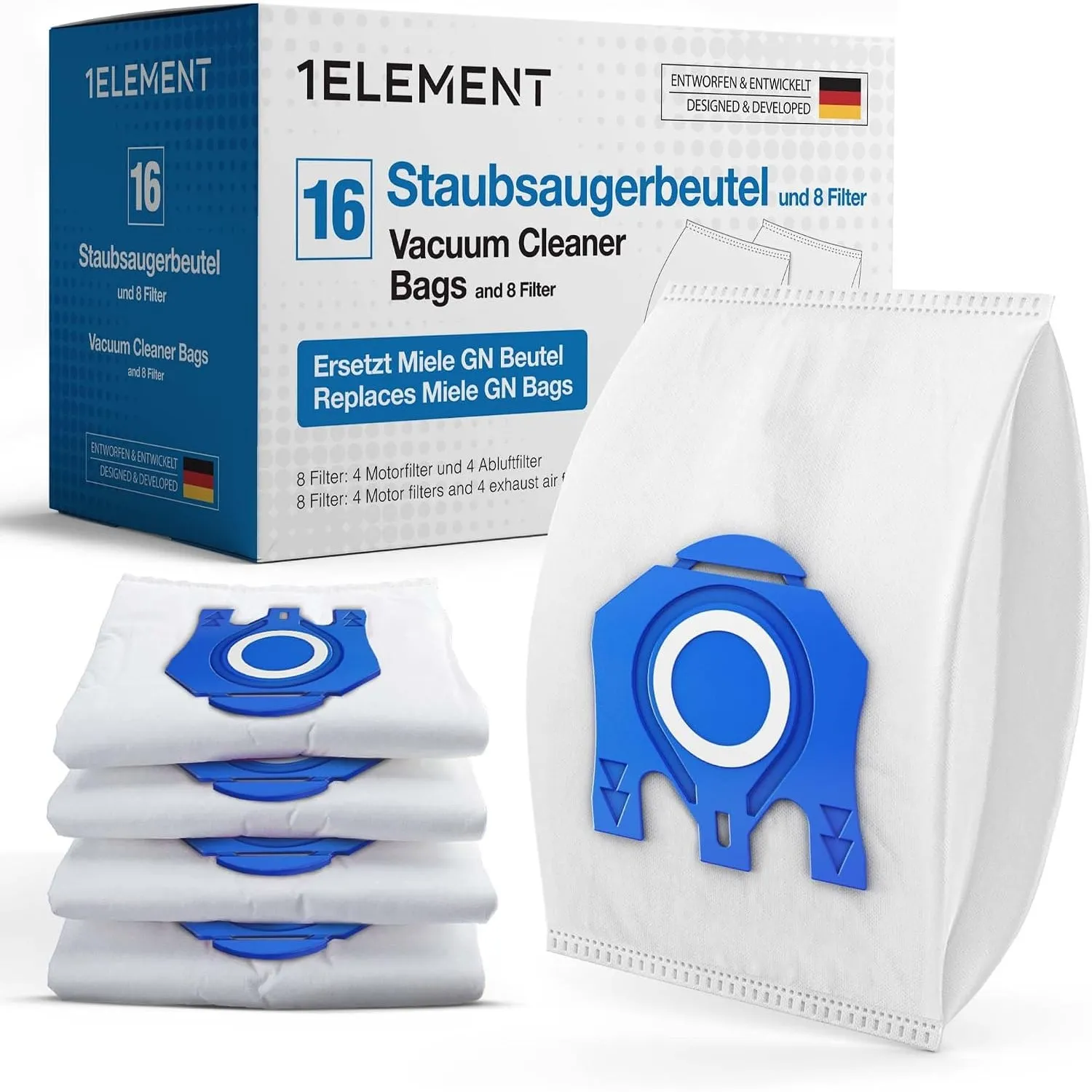 16 Staubsaugerbeutel Typ GN für Miele Complete C3, C2, Classic C1