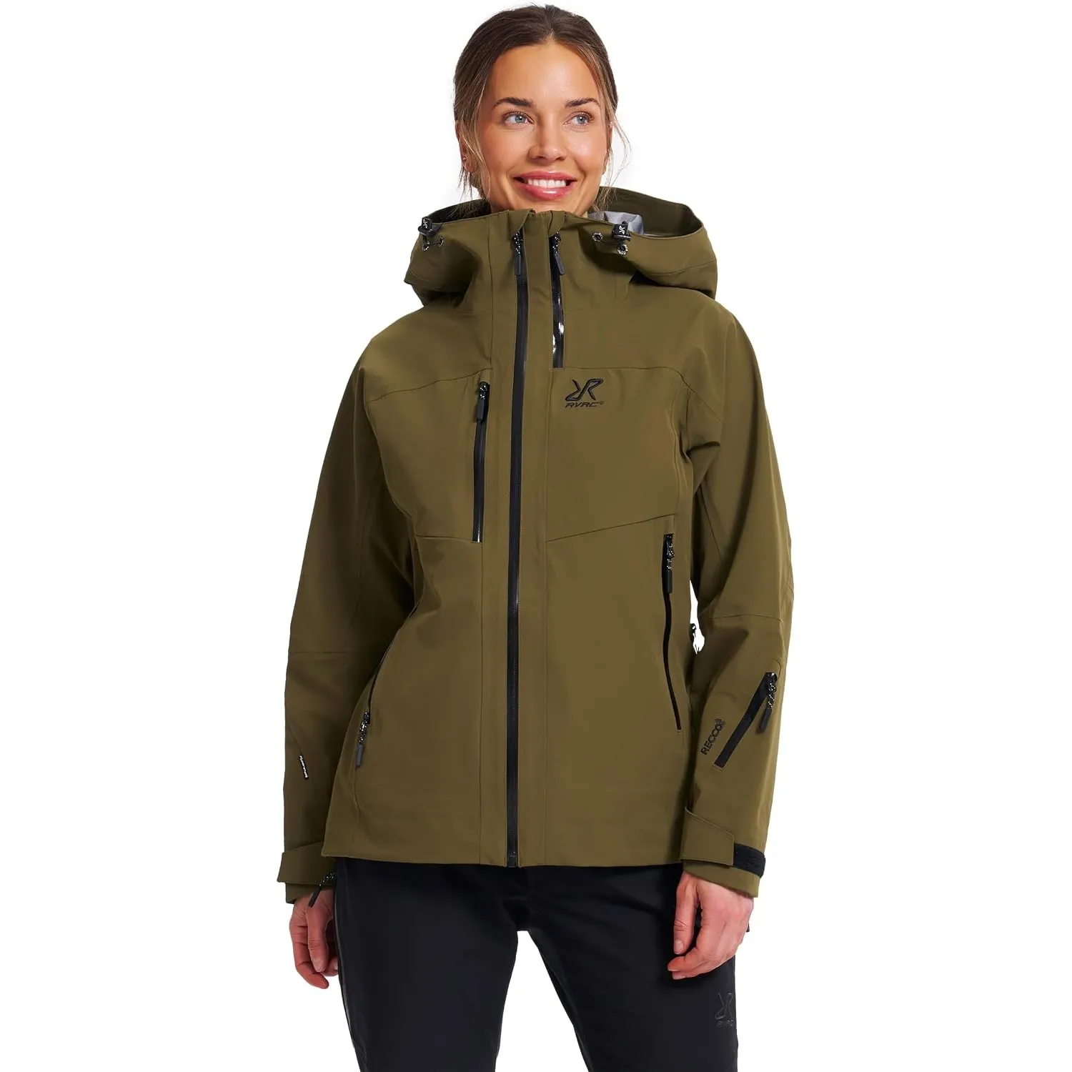 RevolutionRace Cyclone 3L Shell Jacket für Damen, Wasserdichte Jacke mit Recco-Reflektoren zum Wandern