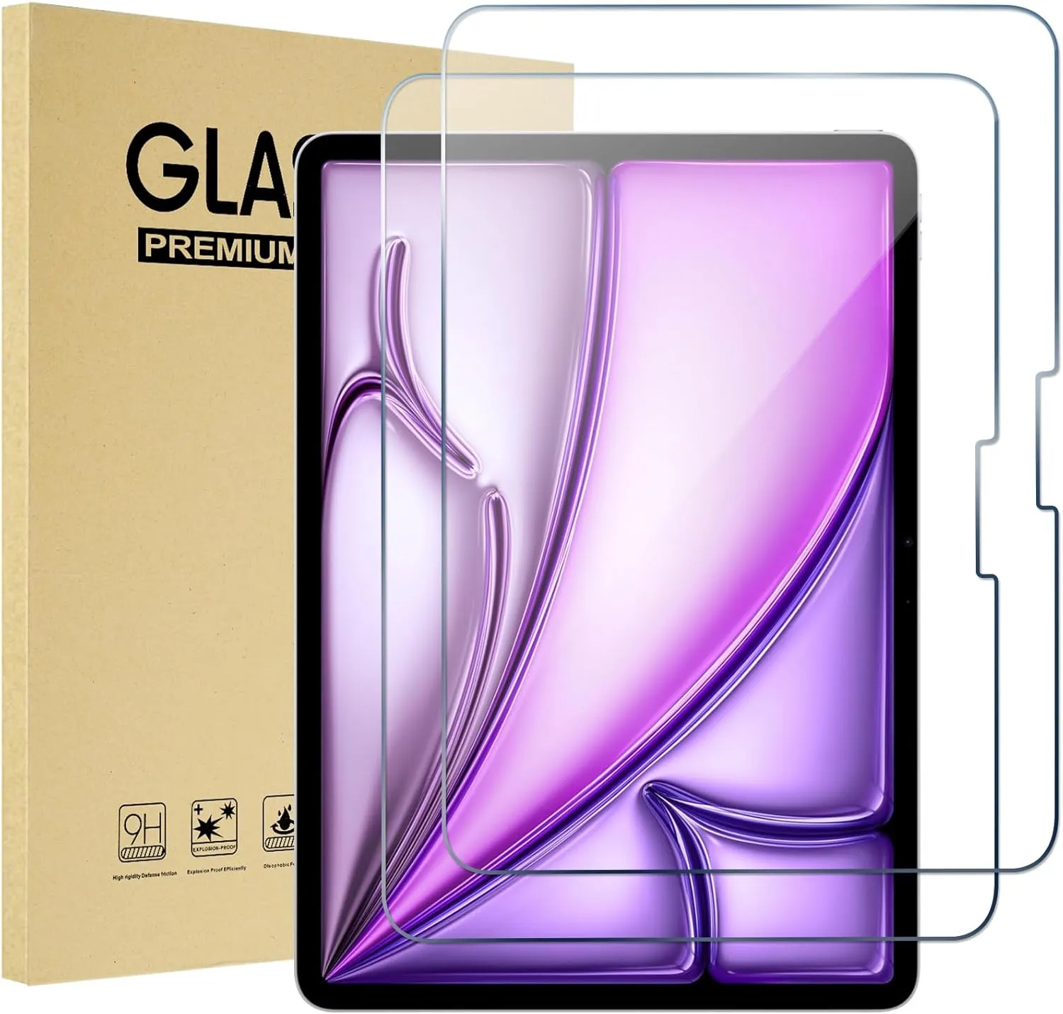ProCase 2 Stück Schutzfolie für iPad Air 13 Zoll (2026 M4/2025 M3/2024 M2)/ iPad Pro 13 Zoll 2025 2024 (M5/M4), 9H gehä…