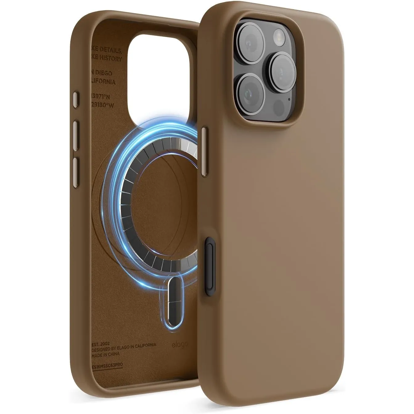 elago Magnetisch Silikon Hülle Kompatibel mit iPhone 16 Pro Hülle 6,3 Zoll, Kompatibel mit Allen MagSafe-Zubehör - Eing…