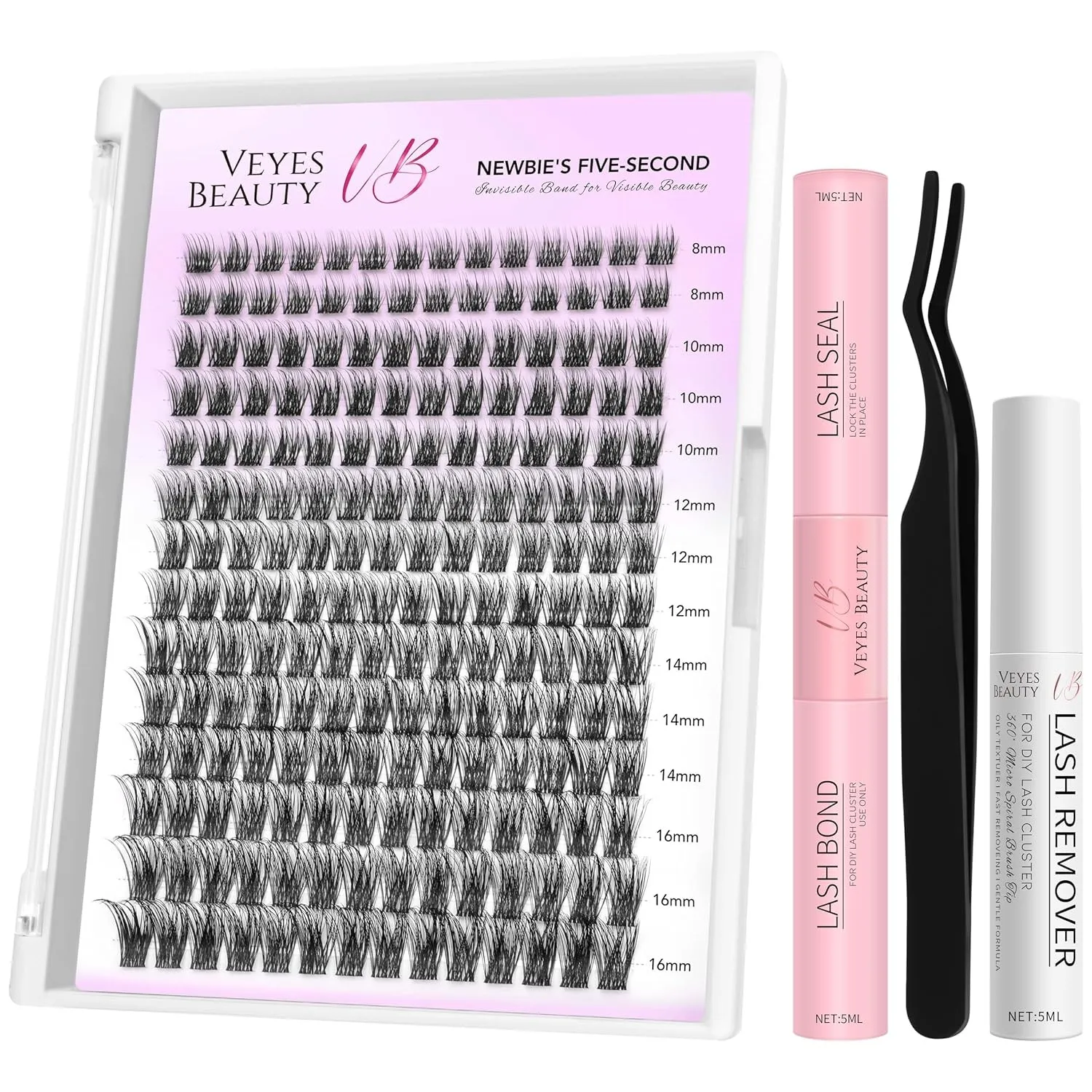 VEYESBEAUTY Wimpern Extensions Set Cluster Lash Extension Dreamy 8-16mm