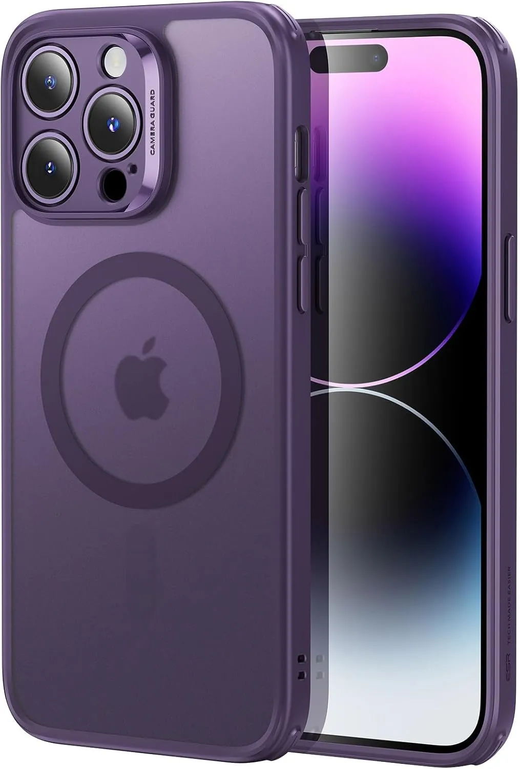 ESR Hülle für iPhone 14 Pro Max (5 in 1 Set), Matte Hülle mit Bildschirm- und Kameralinsenschutz, Kompatibel mit MagSaf…