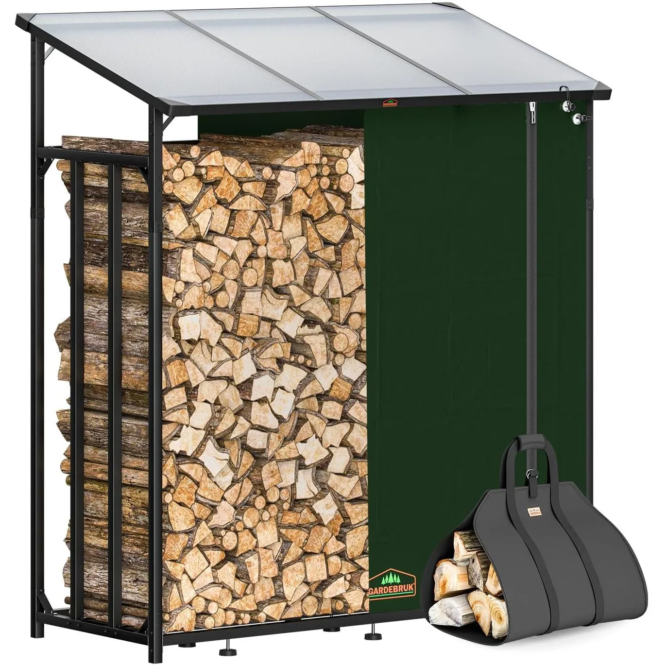 Gardebruk® Kaminholzregal XXL 198H x 163B x 70T cm