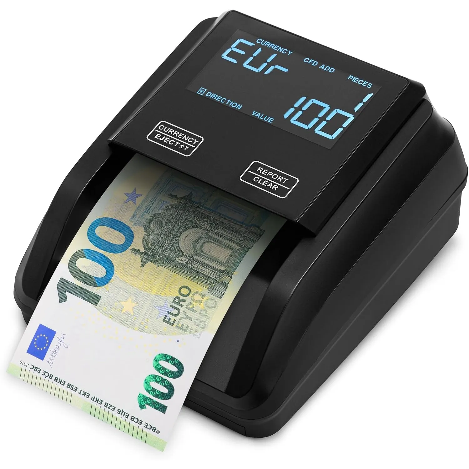 Geldscheinprüfer und Geldzählmaschine 2 in 1 mit Touchscreen