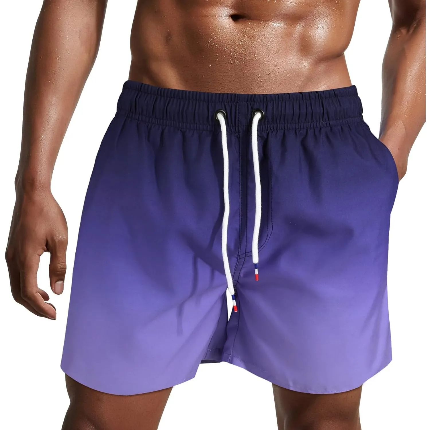 Badehose Herren Badeshorts Kurz Sportbekleidung Männer Schnelltrocknend Kurzen Strandhose Sporthose Schwimmhose mit Mes…