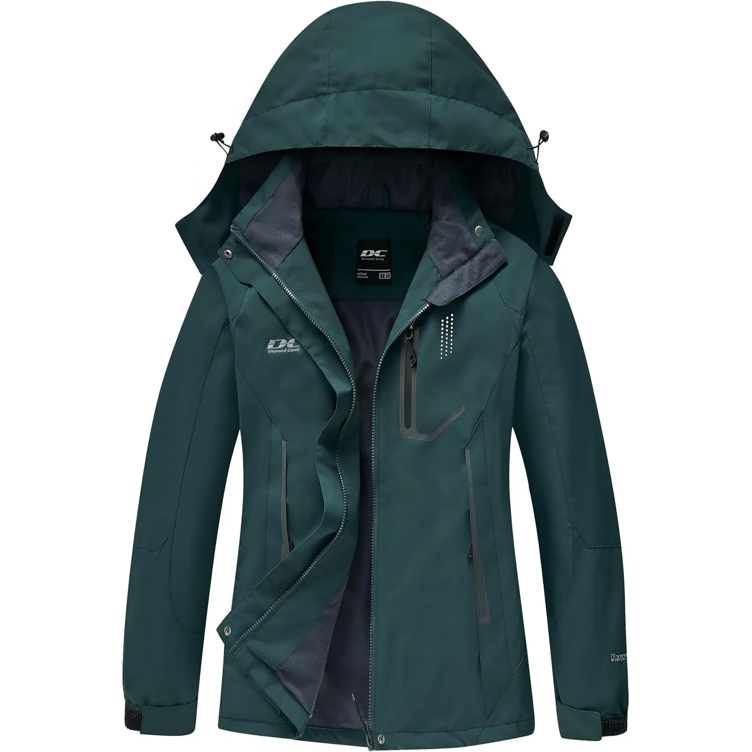 Regenjacke Damen Wasserdicht übergangsjacke damen Outdoor Wanderjacke softshelljacke für damen mit Kapuze