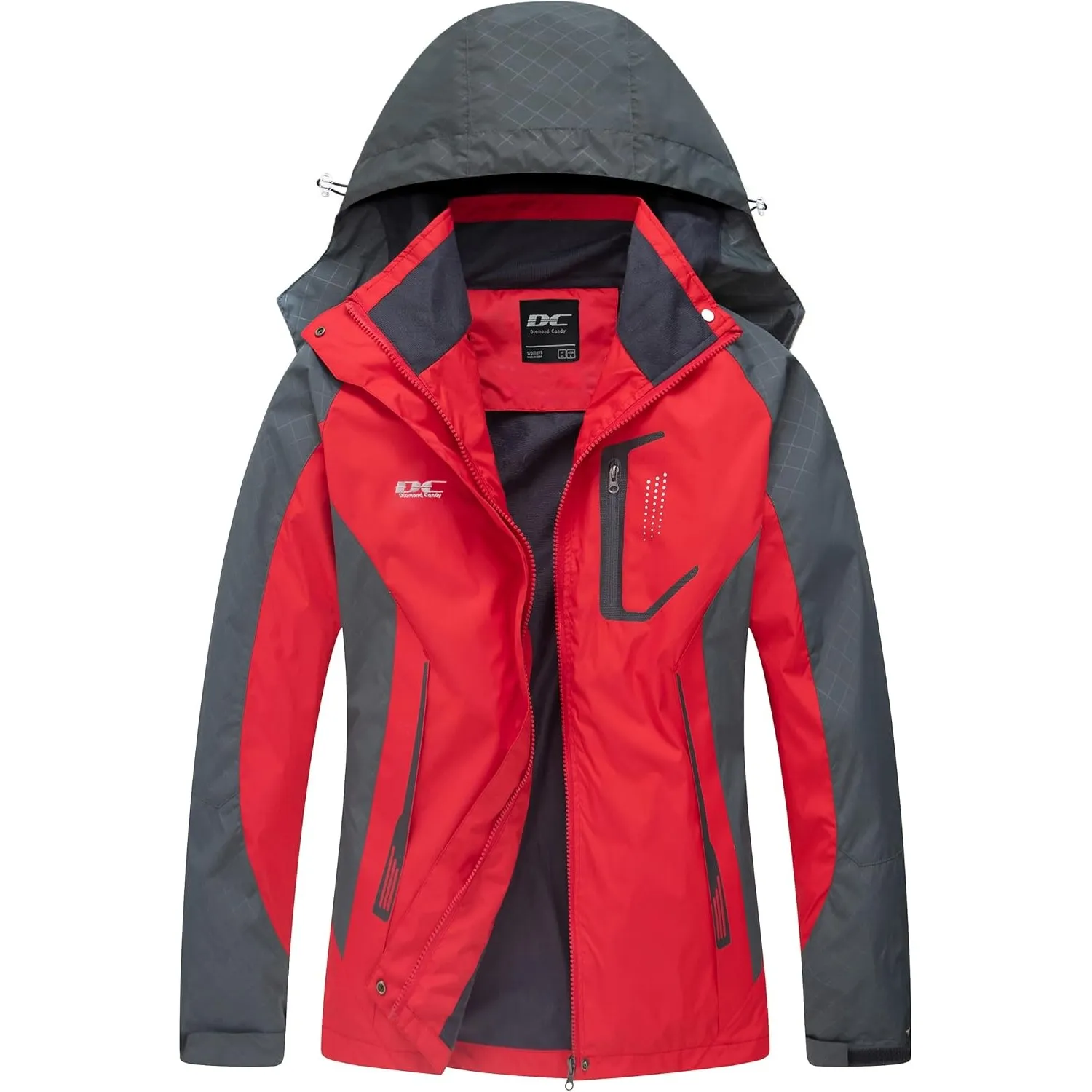 Regenjacke Damen Wasserdicht übergangsjacke damen Outdoor Wanderjacke softshelljacke für damen mit Kapuze