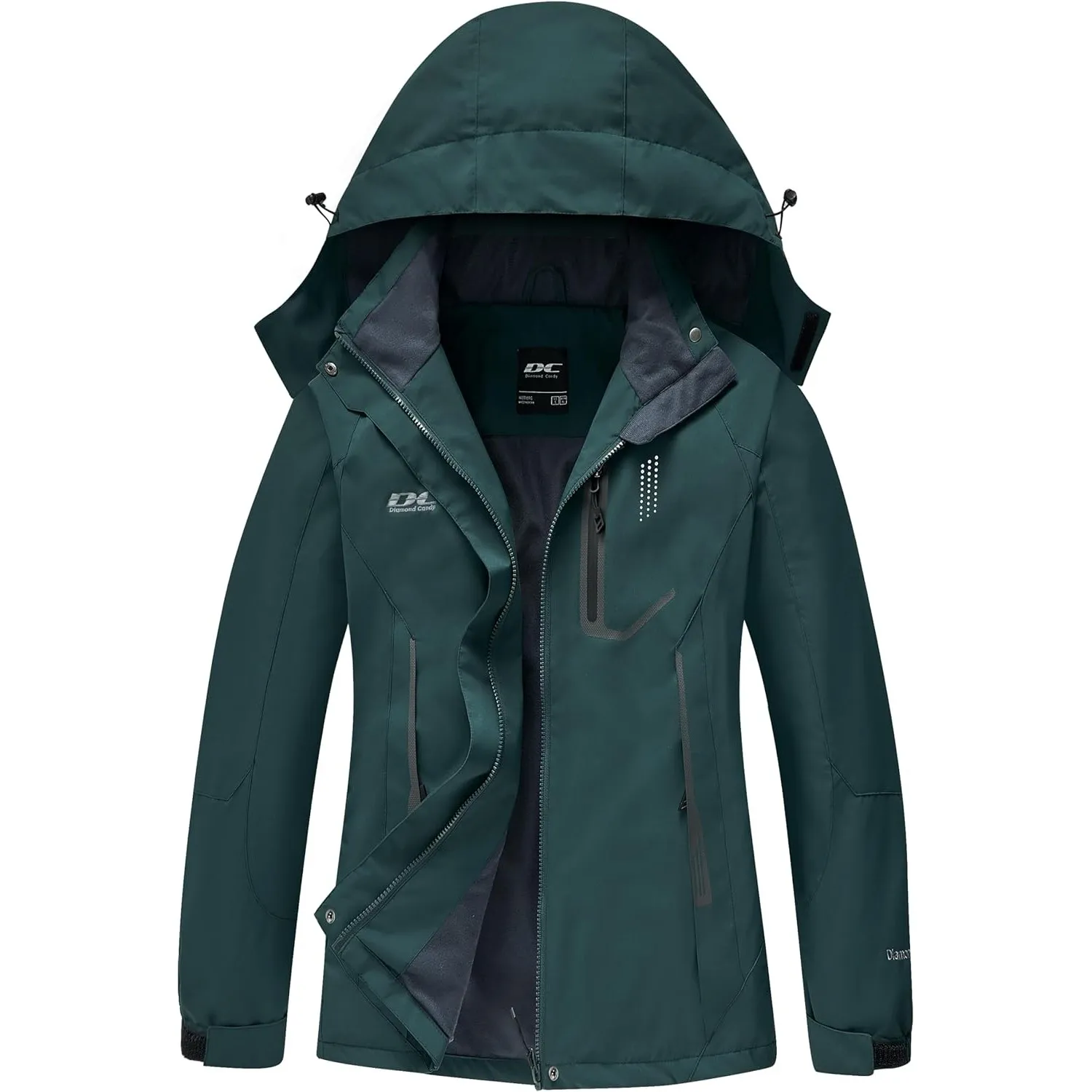 Regenjacke Damen Wasserdicht übergangsjacke damen Outdoor Wanderjacke softshelljacke für damen mit Kapuze