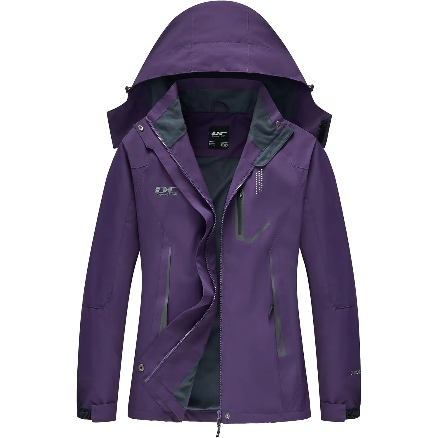 Regenjacke Damen Wasserdicht übergangsjacke damen Outdoor Wanderjacke softshelljacke für damen mit Kapuze