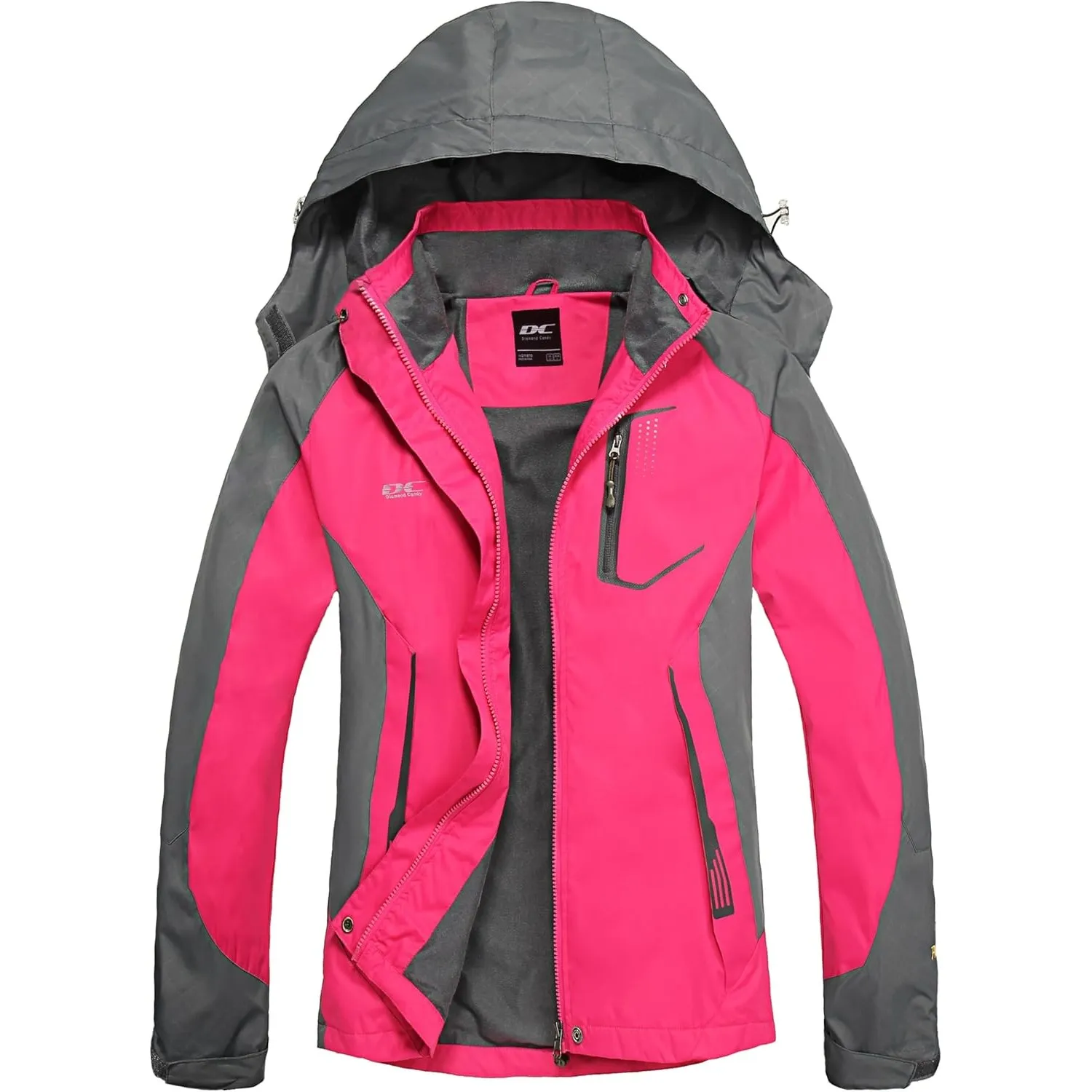 Regenjacke Damen Wasserdicht übergangsjacke damen Outdoor Wanderjacke softshelljacke für damen mit Kapuze