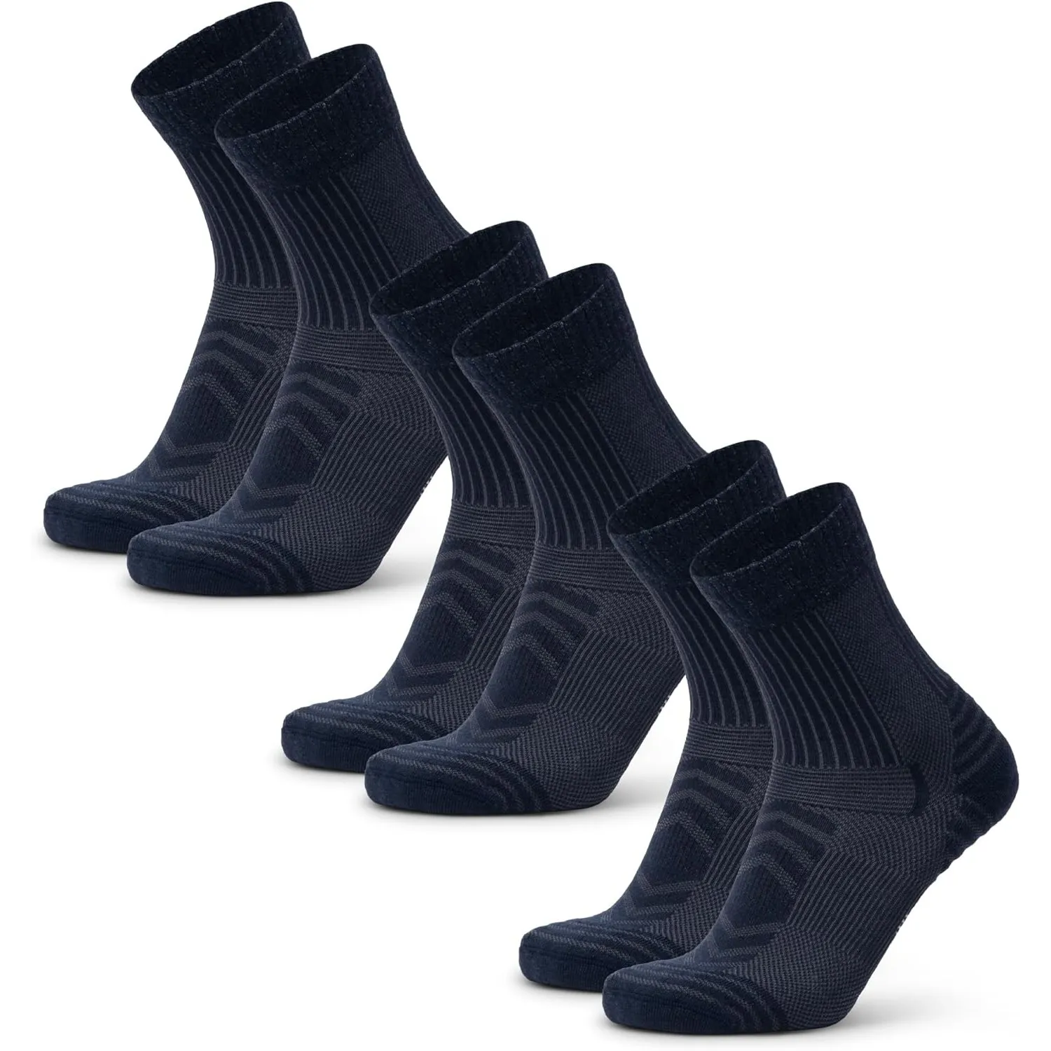 DANISH ENDURANCE Leichte Merinowolle Wandersocken, Atmungsaktiv, 3 & 5 Paar | Leichte Merino Funktionssocken, Arbeitsso…