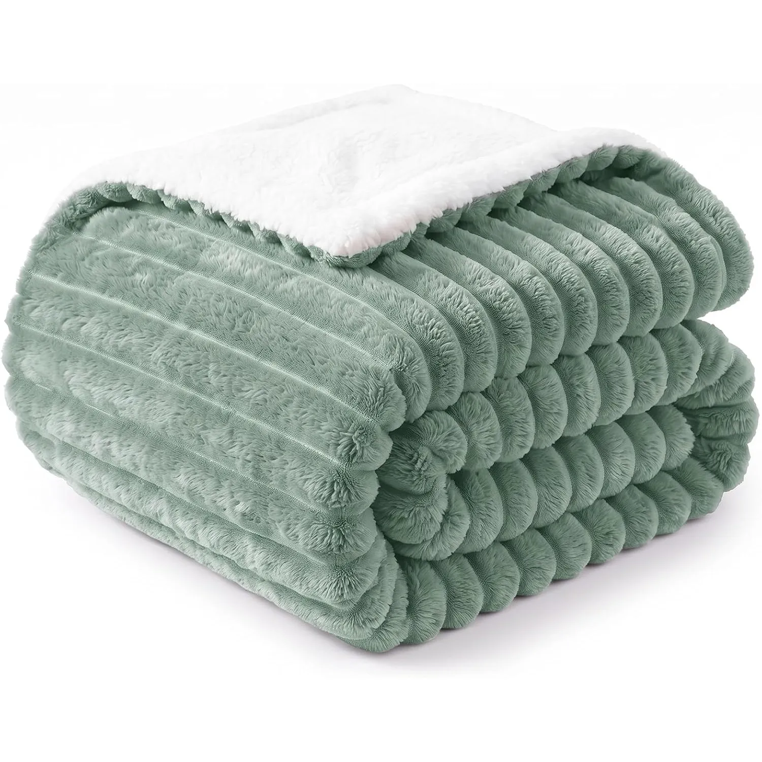 WAVVE Kuscheldecke Flauschig Decke Salbeigrün 150x200 cm