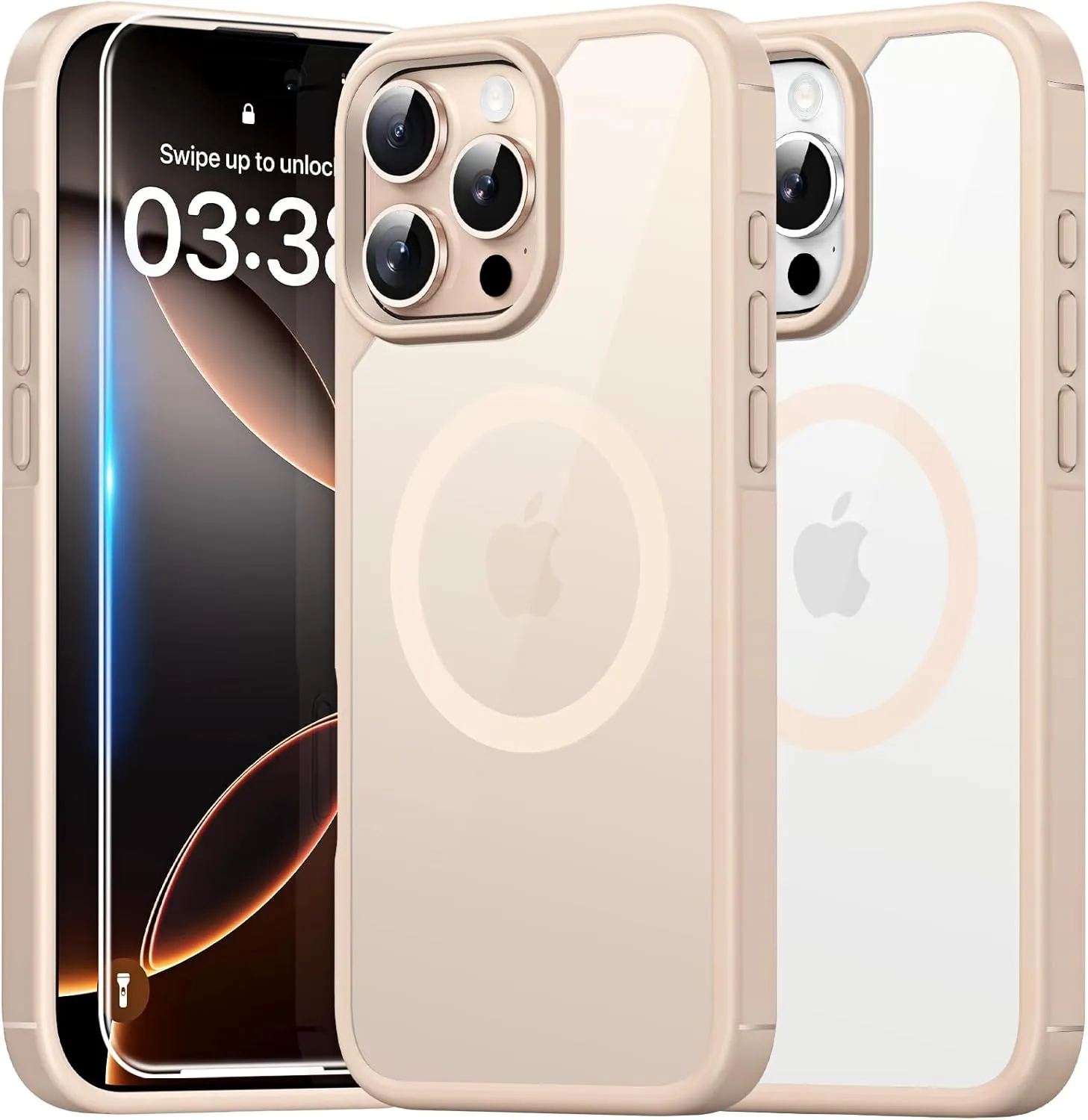 TAURI für iPhone 16 Pro Hülle 6,3" mit Panzer Schutz Glas Folie, Kompatibel mit MagSafe, Schutz nach Militärstandard, […