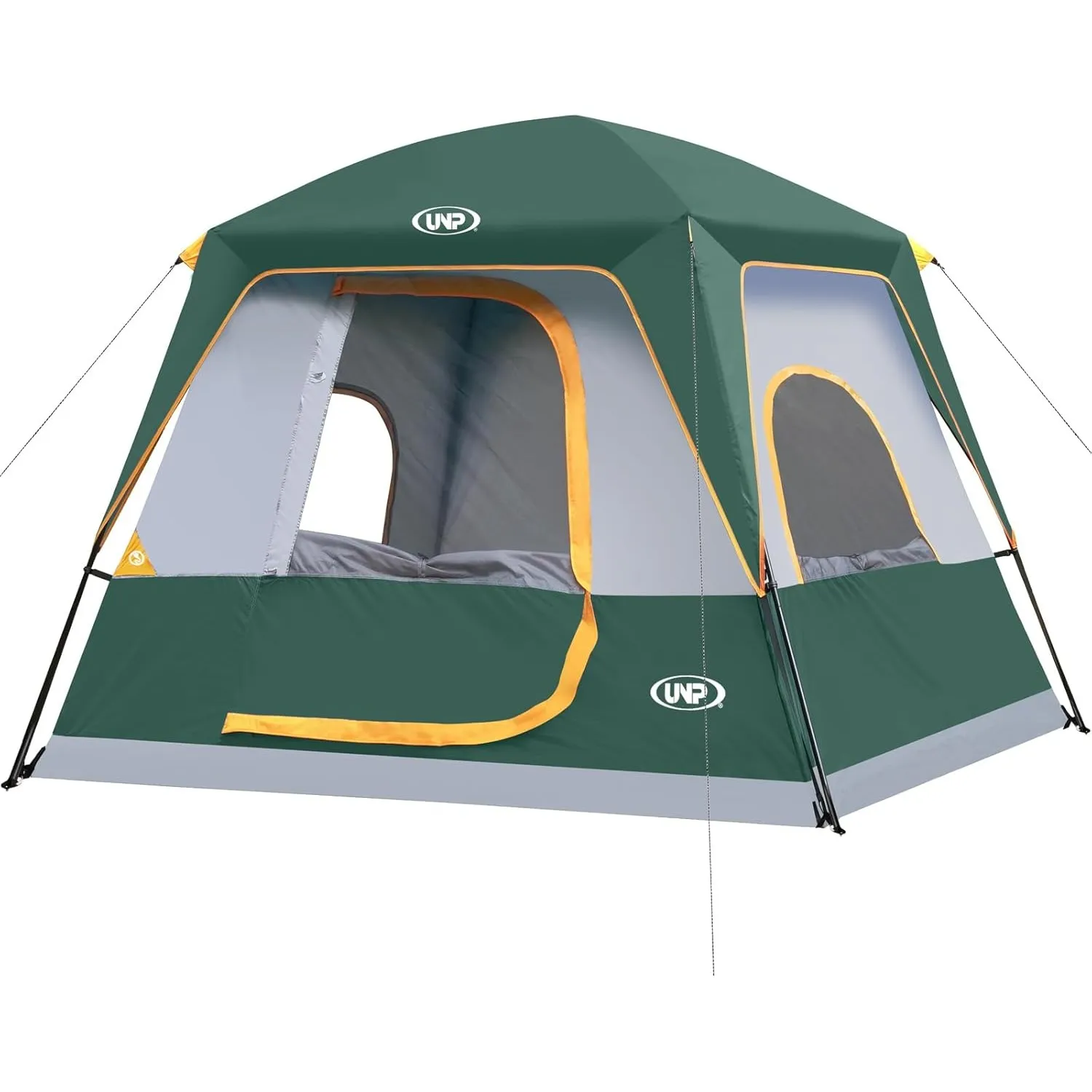 UNP Campingzelt FüR 4-8 Personen, Einfach Aufzubauen, Wasserdicht Mit Regendach, FüR Camping/Wandern Und Trekking, Zelt…