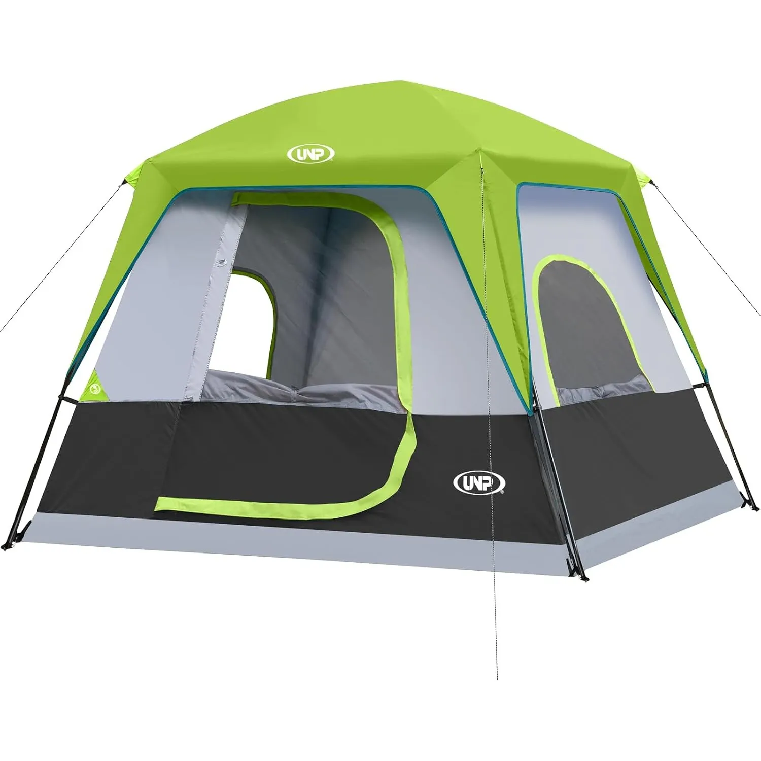 UNP Campingzelt FüR 4-8 Personen, Einfach Aufzubauen, Wasserdicht Mit Regendach, FüR Camping/Wandern Und Trekking, Zelt…