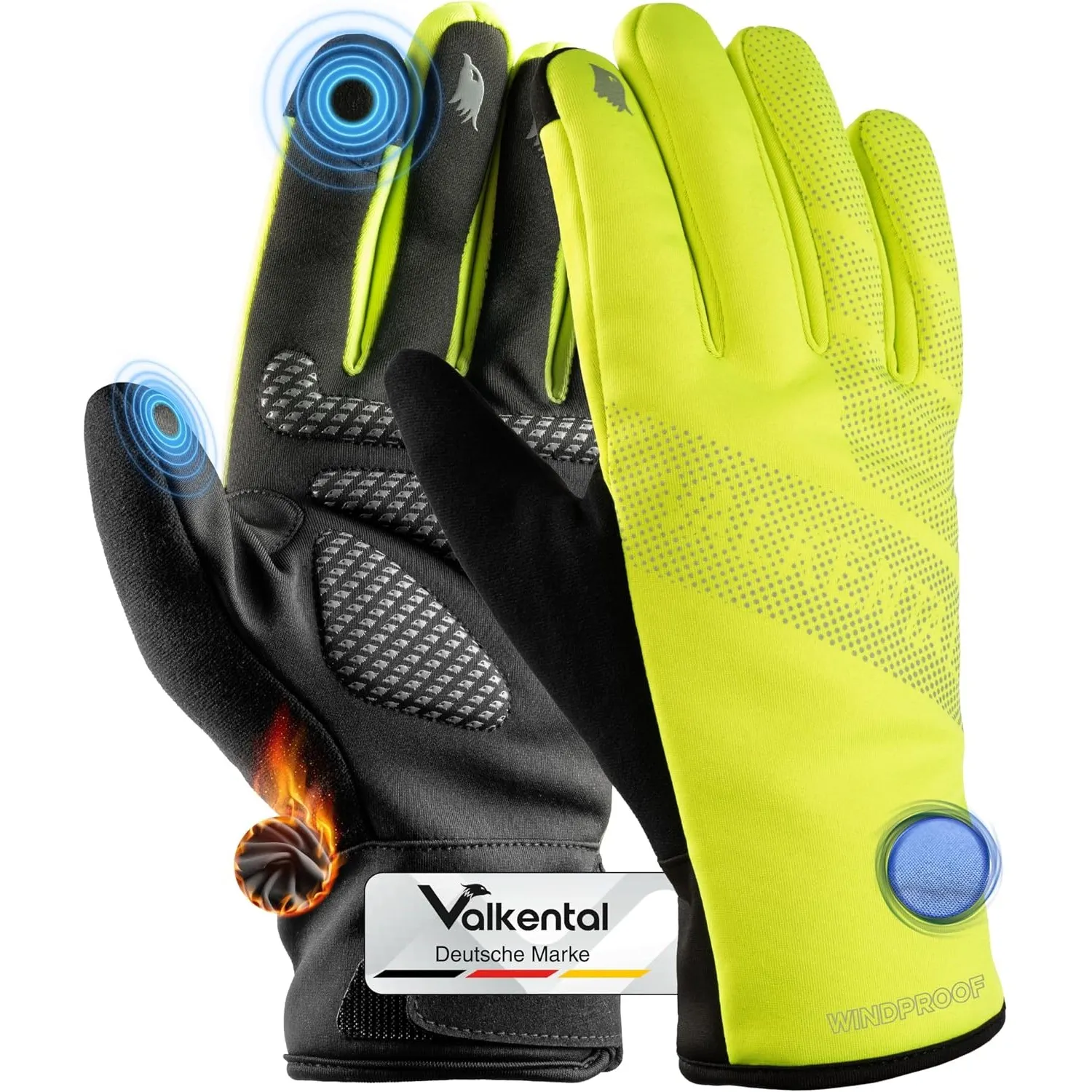 Valkental wasserdichte Fahrradhandschuhe GloRider, Unisex