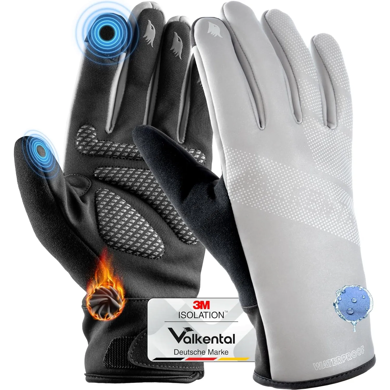 Valkental wasserdichte Fahrradhandschuhe GloRider, Unisex
