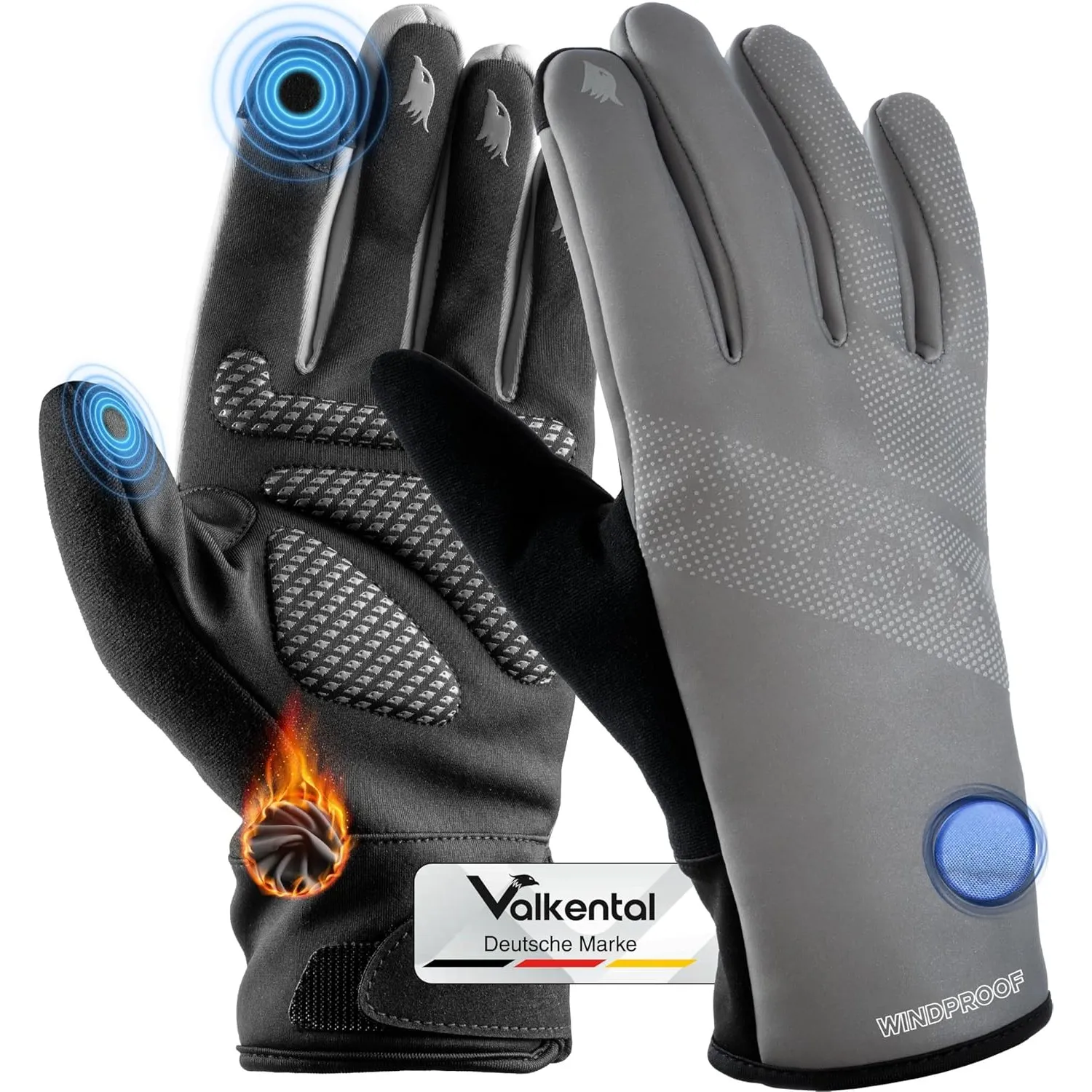 Valkental wasserdichte Fahrradhandschuhe GloRider, Unisex