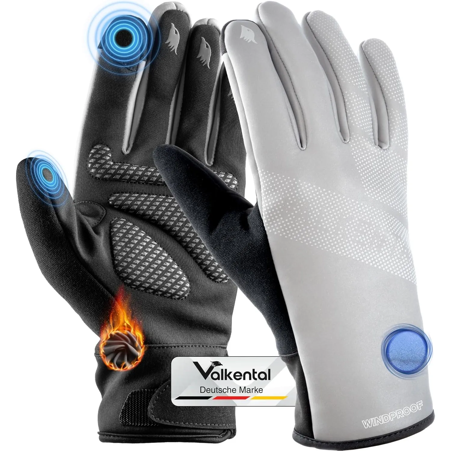 Valkental wasserdichte Fahrradhandschuhe GloRider, Unisex