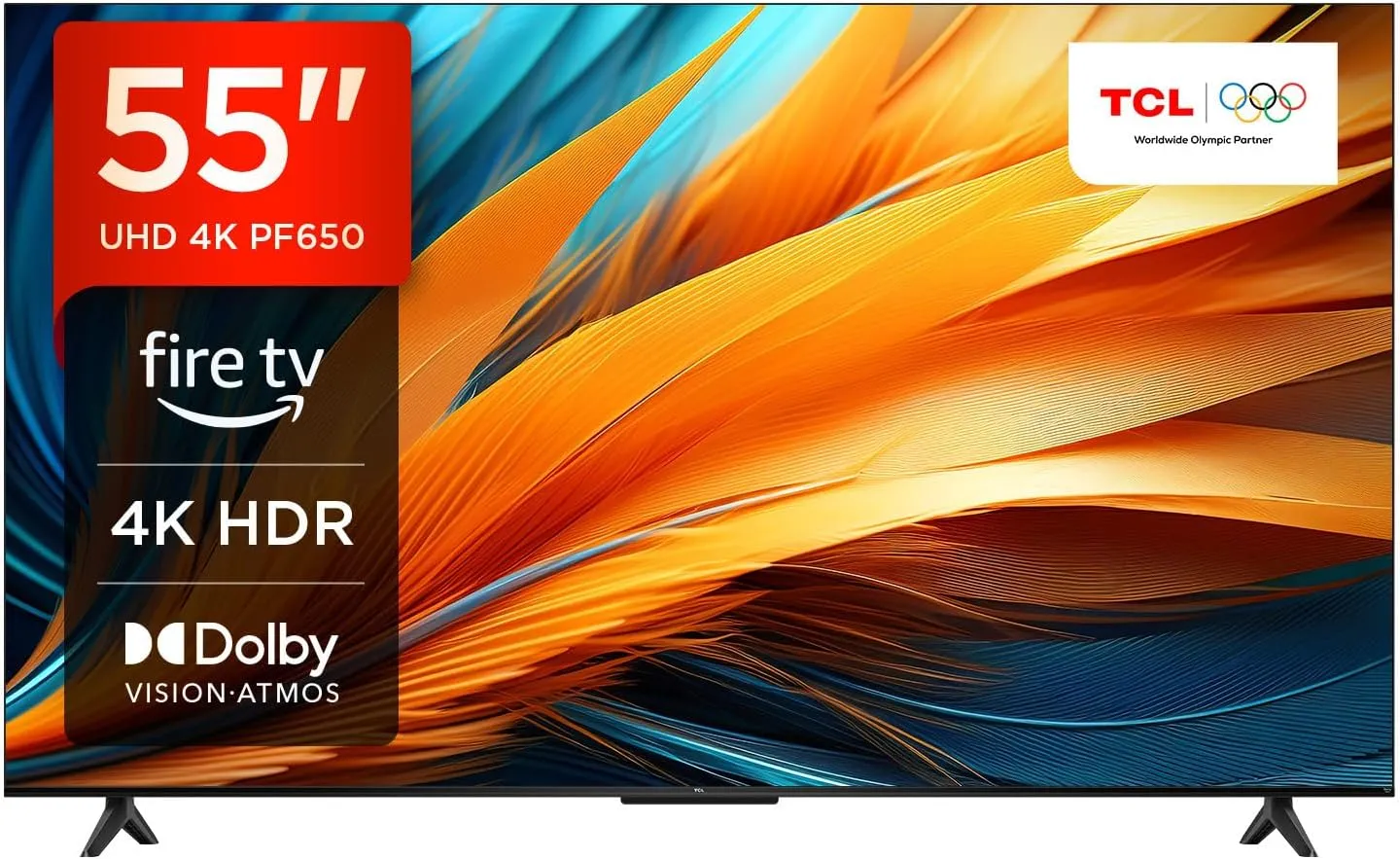 TCL 55PF650 55 Inch 4K Ultra HD, HDR TV, Smart LED Fire TV (Dolby Vision, Dolby Atmos, DTS, HDR 10, Alexa Integrated, A…