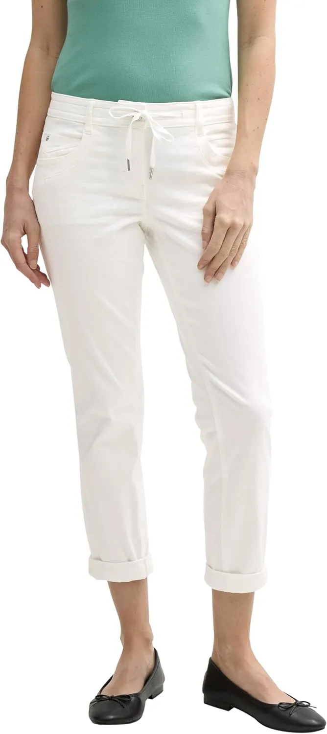 TOM TAILOR Damen Tapered Relaxed Hose mit Kordelzug