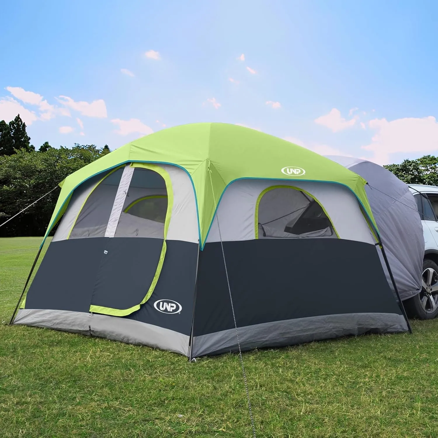 UNP Heckzelt Auto, SUV Zelt für Camping 6 Personen - 2 in 1 Autozelt Einfacher Aufbau mit Regenschutz, Familienzelt 3 m…