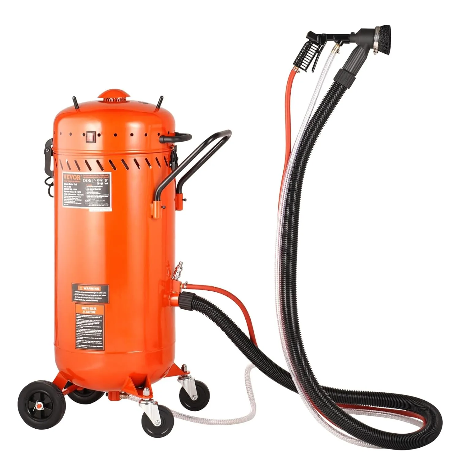 VEVOR Vakuum-Sandstrahler 106L, staubfreier Sandstrahler mit eingebautem 1200 W Vakuumsystem, 60-110 PSI Hochleistungs-…