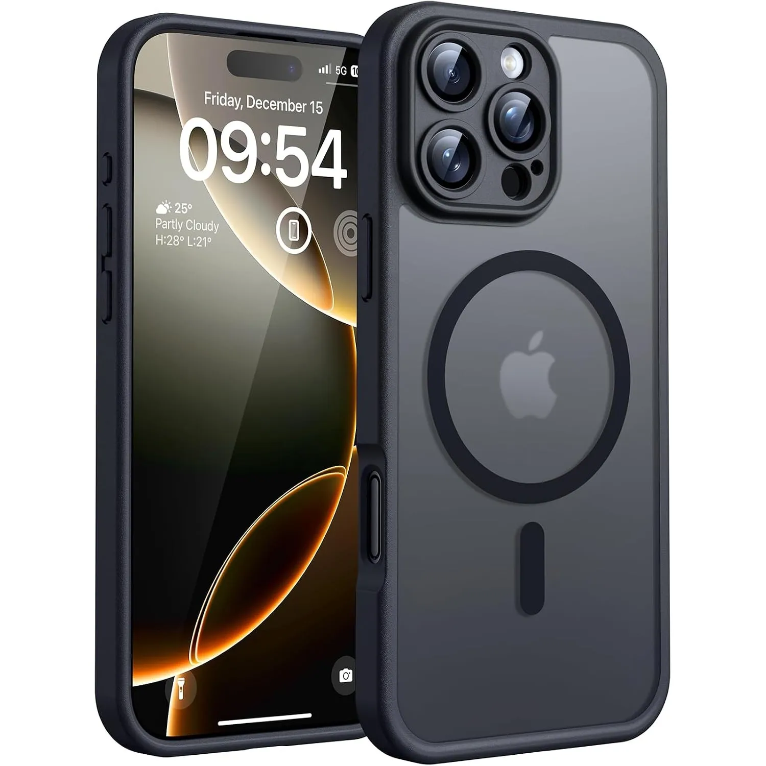TOCOL für iPhone 16 Pro Hülle, Kompatibel mit MagSafe, Schwarz