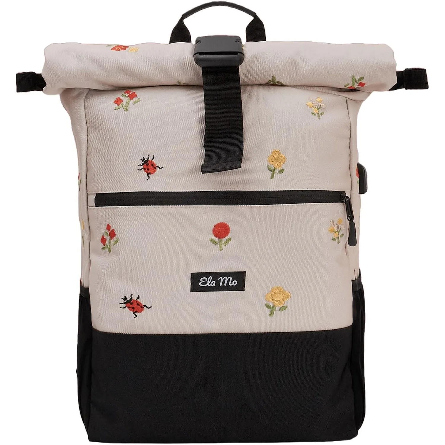 Ela Mo® Rolltop Rucksack Damen - Rollrucksack Anti Diebstahl für Sport & Reisen - Laptoprucksack für Schule, Uni, Busin…