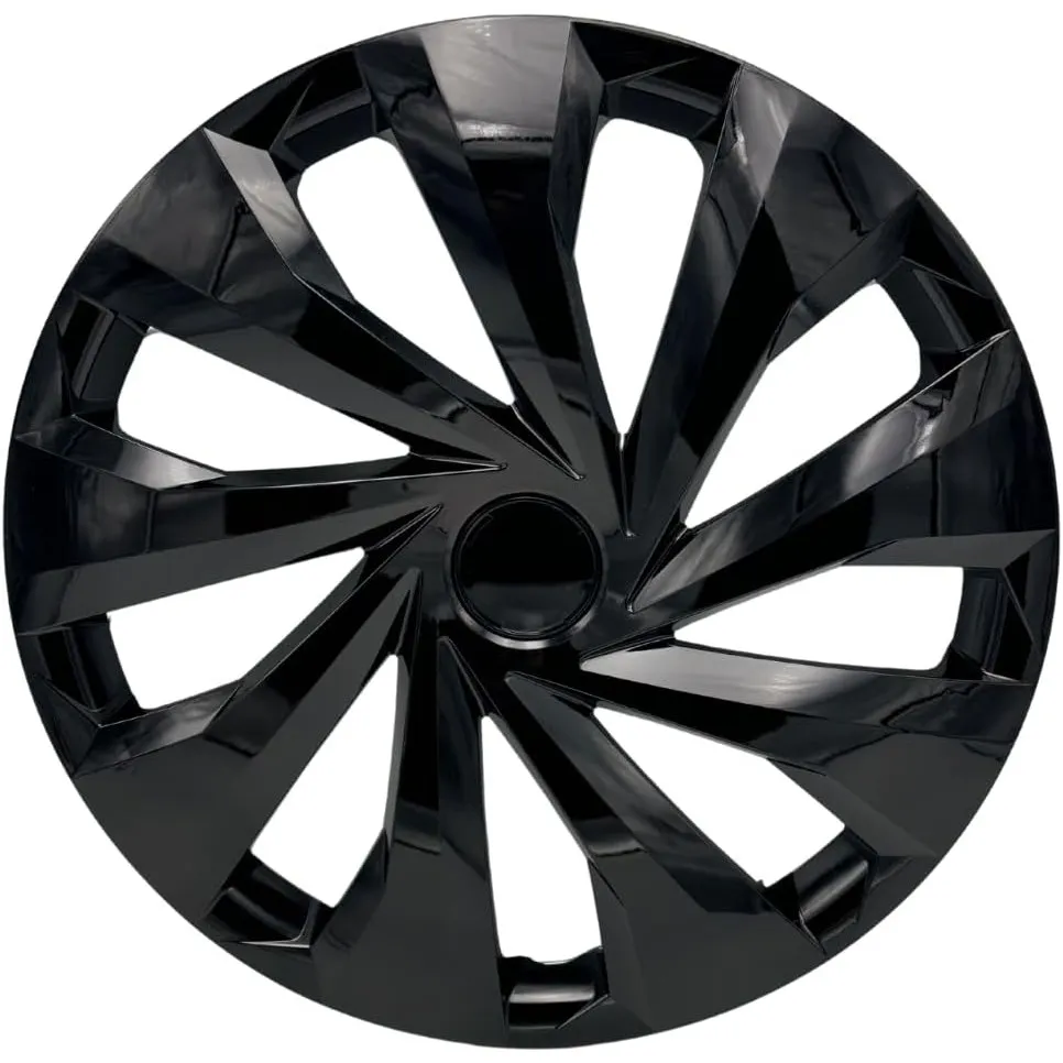 TRIMAK Radkappen Radzierblenden 15 Zoll 4er Set Schwarz Wind-Design