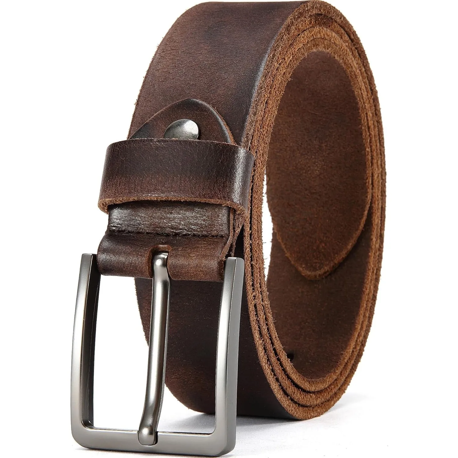 DOOPAI Gürtel Herren,Vollledergürtel Casual Arbeits,Cowboy Anzug Ledergürtel,Einstellbare Gürtel