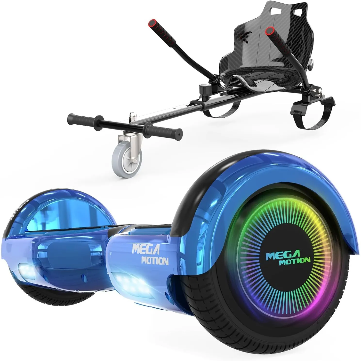 MEGA MOTION 6.5 Zoll Hoverboards mit Sitz für Kinder, Geschenk für Kinder, mit Bluetooth-Lautsprecher-leistungsstarkem …
