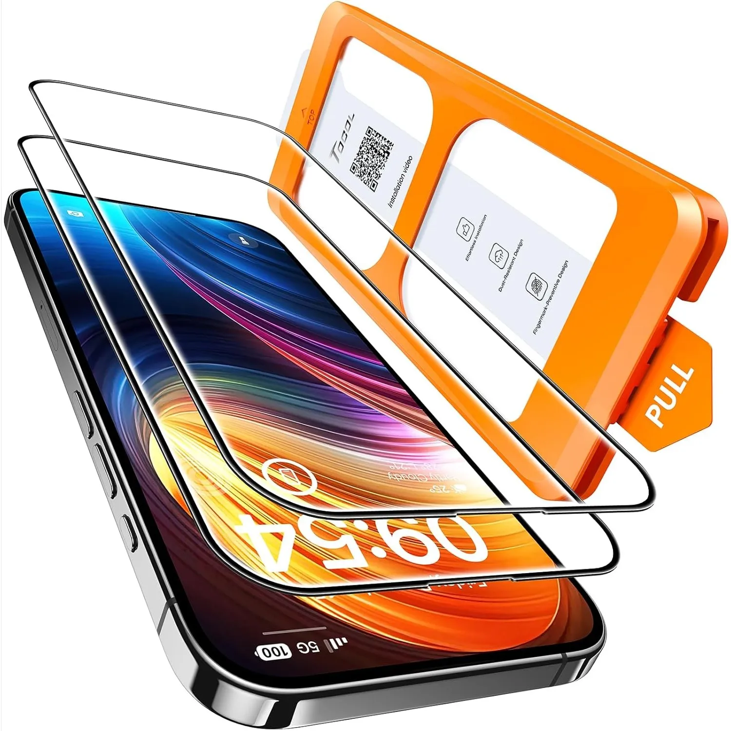 TOCOL für iPhone 16 Plus für Panzerglas, für iPhone 15 Plus für Panzerglas, Full Screen Auto-Installation 9H Stoßfest K…