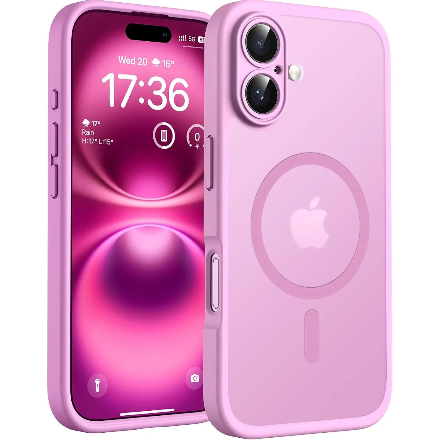 TOCOL für iPhone 16 Hülle, Kompatibel mit MagSafe, Rosa