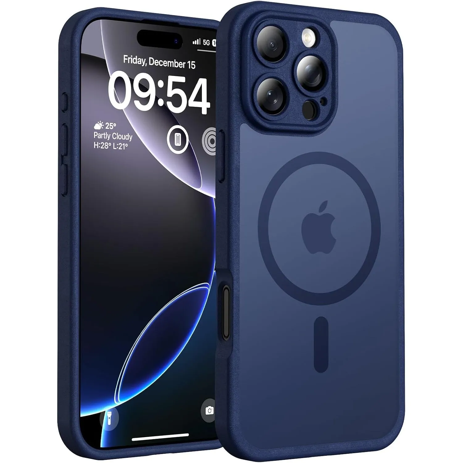 TOCOL für iPhone 16 Pro Max Hülle, Kompatibel mit MagSafe, Tiefblau