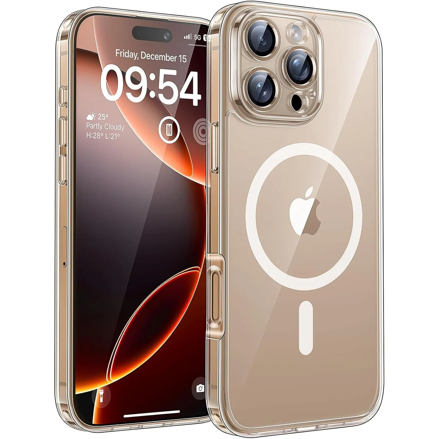 TOCOL für iPhone 16 Pro Max Hülle, Kompatibel mit MagSafe, Transparent