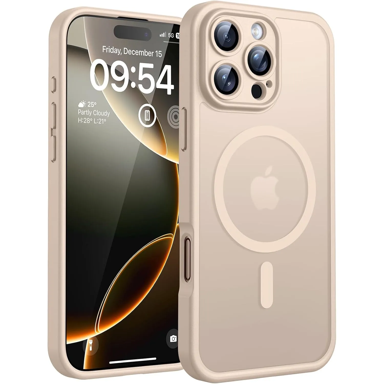 TOCOL für iPhone 16 Pro Hülle, Kompatibel mit MagSafe, Wüstensand