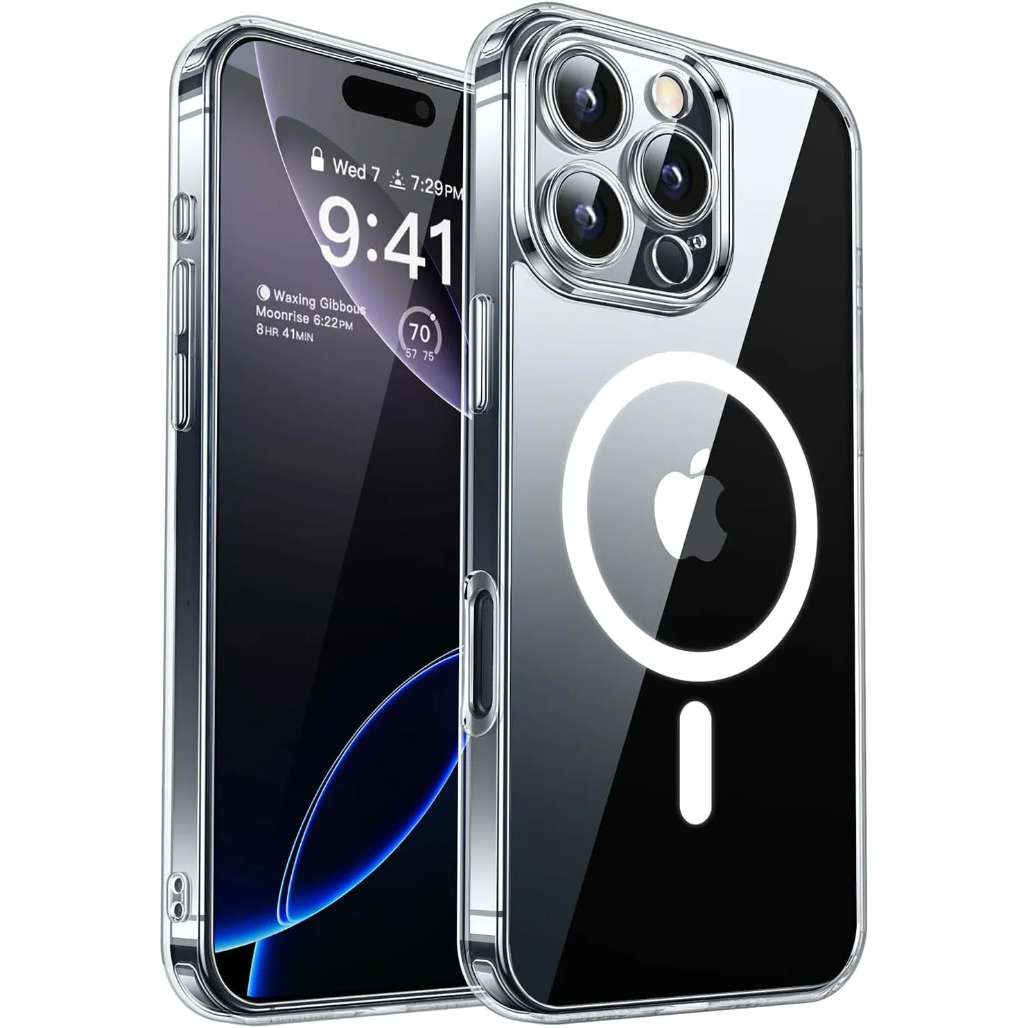 CANSHN für iPhone 16 Pro Hülle mit Kameraschutz, Transparent