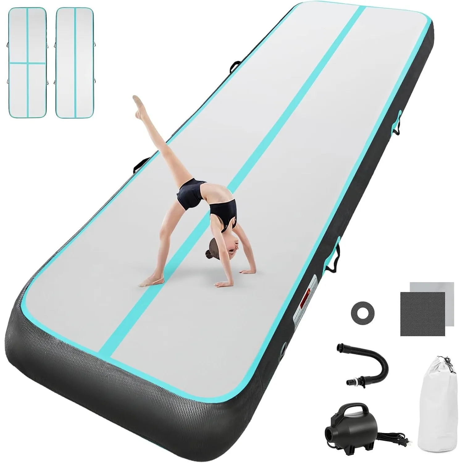 airtrack matte mit elektrischer Luftpumpe 10CM/20CM hoch 2M/3/4M/5M/6M Tumbling Matten Aufblasbare turnmatte Matte gymn…