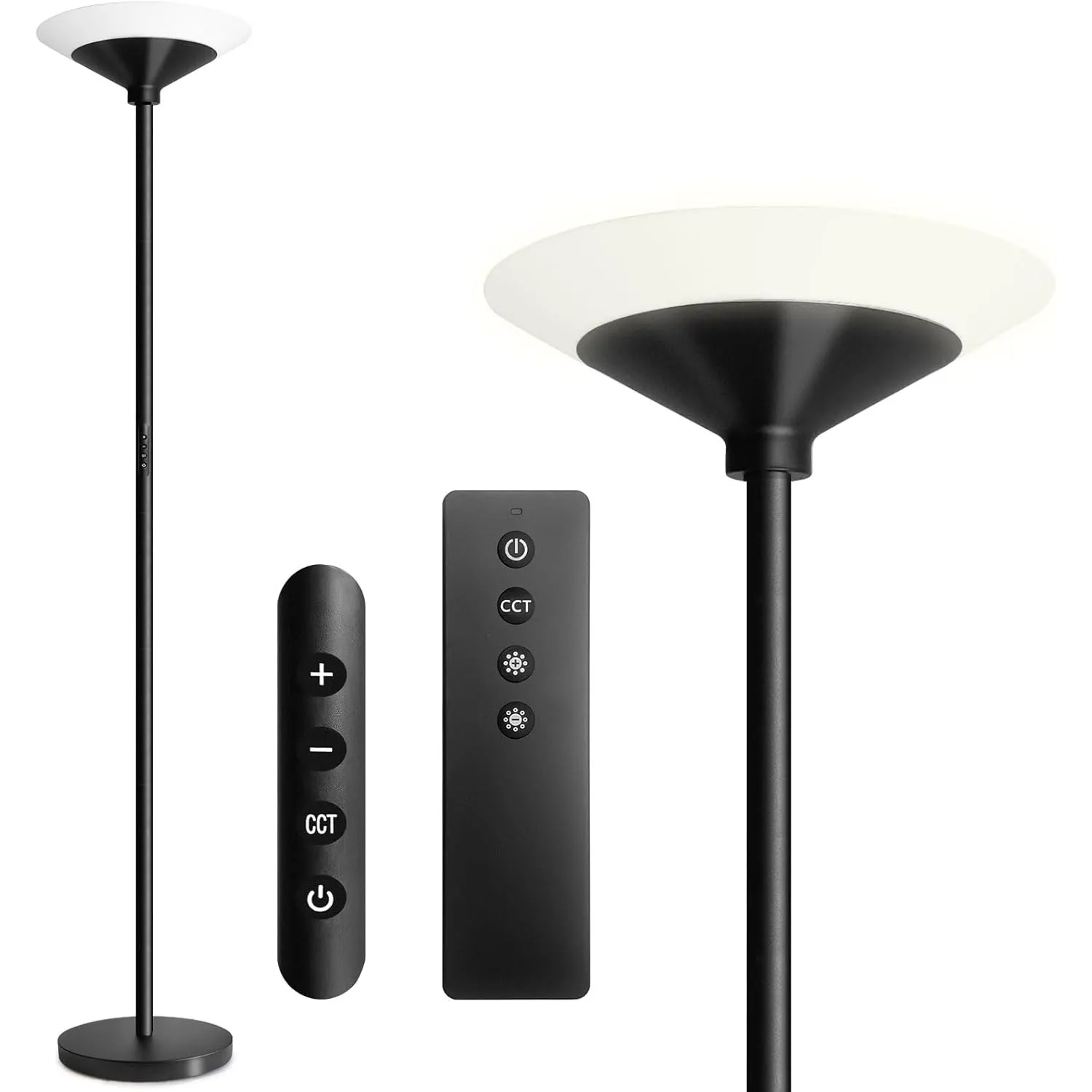 BBHome LED Deckenfluter, 27W Stehlampe LED Dimmbar mit Fernbedienung & Berührung, 3000K-6500K Stehlampe Wohnzimmer Mode…