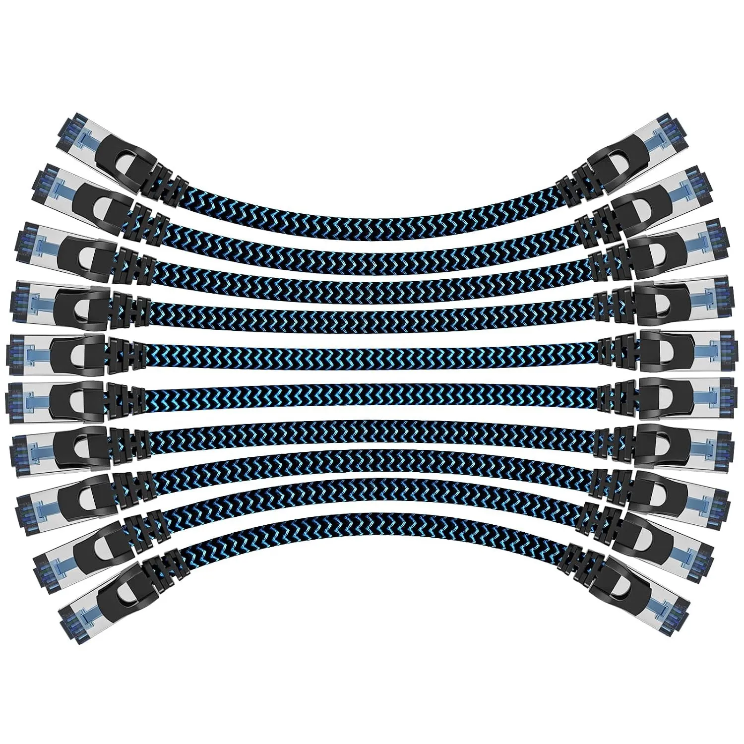 10 Stück 10x 0,25m LAN Kabel Netzwerkkabel CAT8 Ethernet Kabel