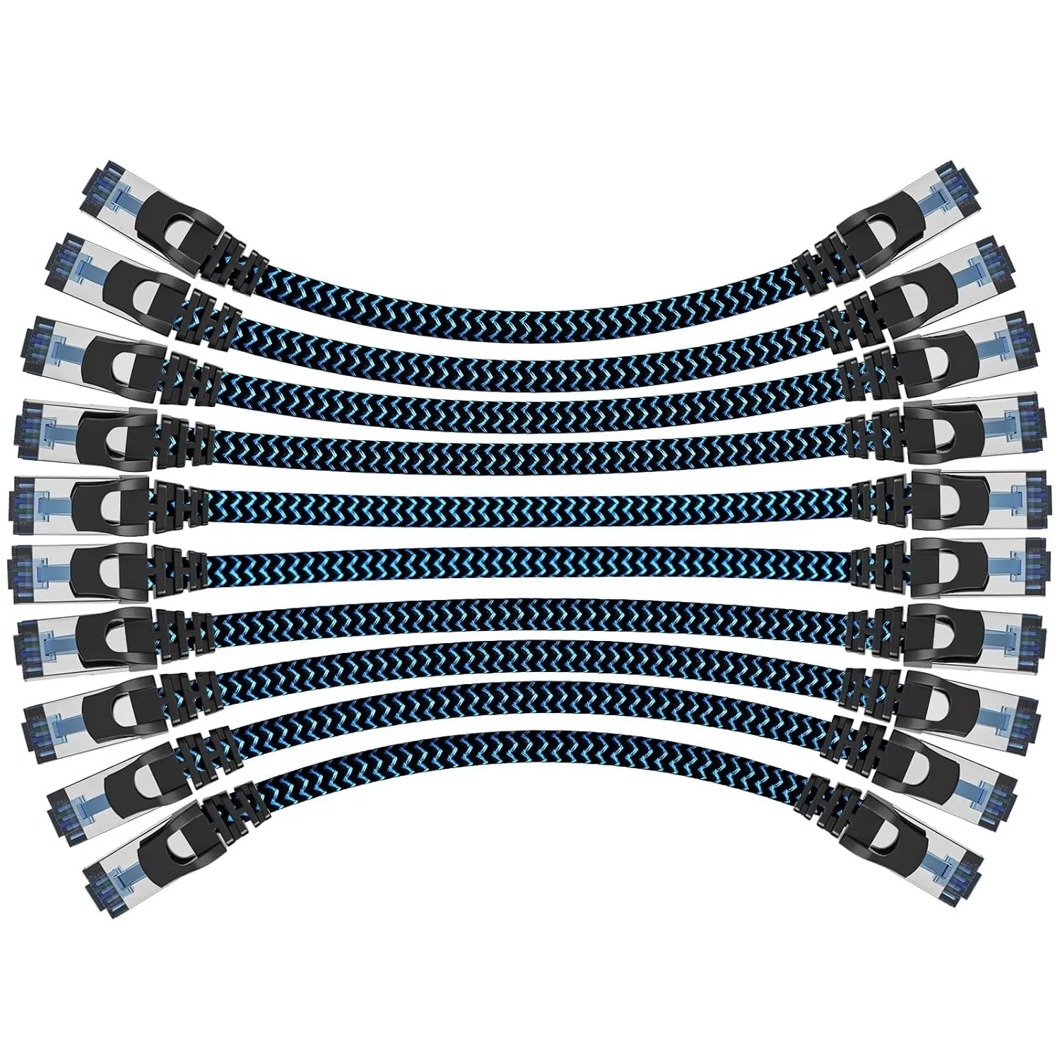 10 Stück 10x 0,5m LAN Kabel Netzwerkkabel CAT8 Ethernet Kabel, RJ45 Patchkabel 40Gbps 2000Mhz/s Gigabit, Hochgeschwindi…