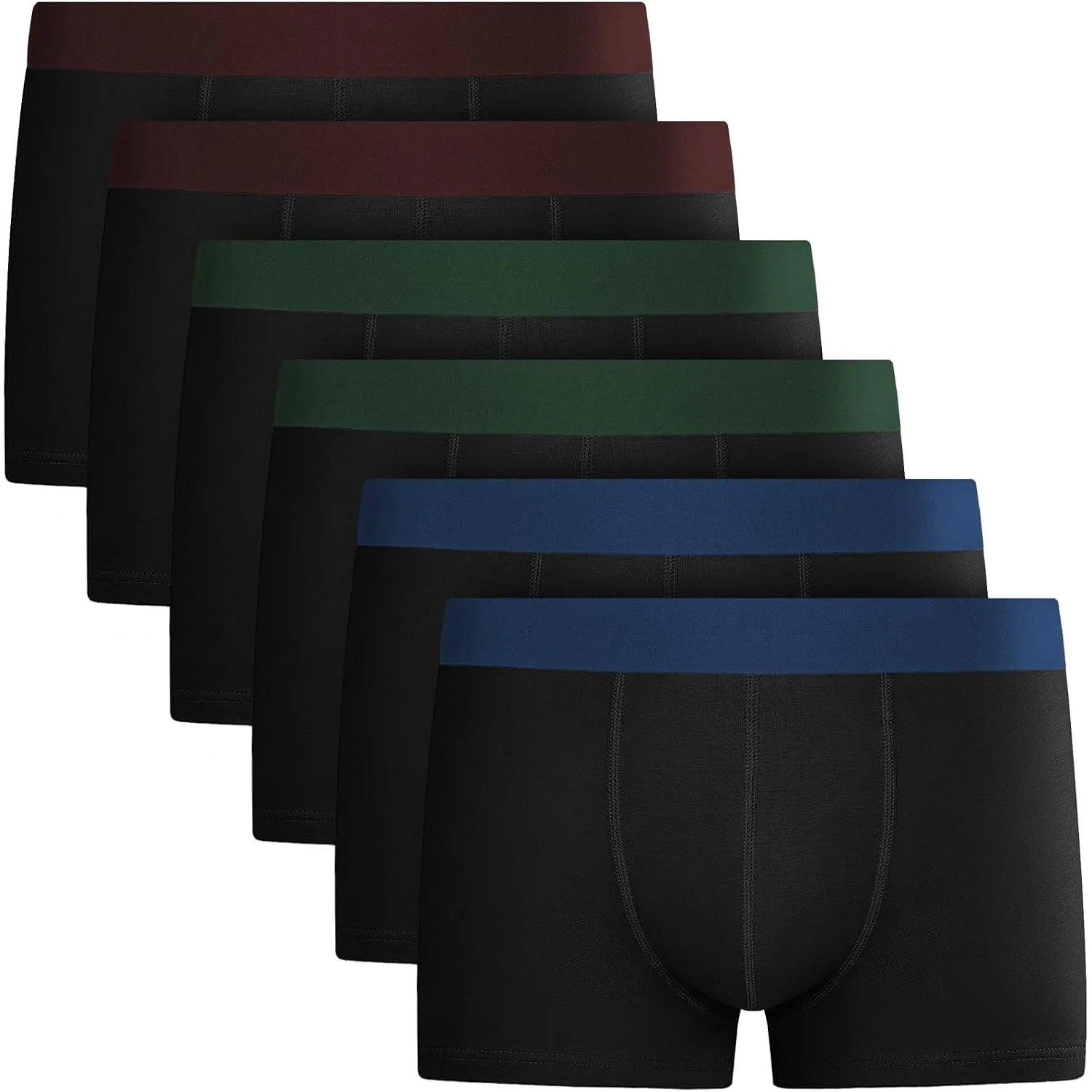QINCAO Boxershorts Herren 6er Pack, Ohne Logo, Unterhosen Männer Baumwolle