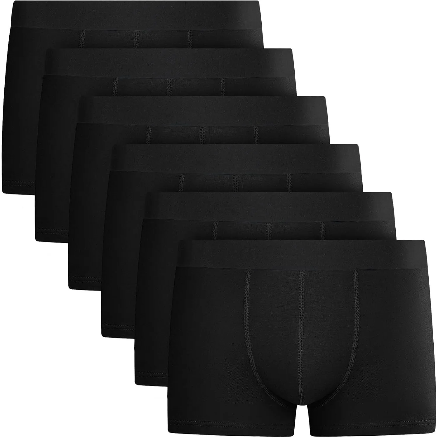 QINCAO Boxershorts Herren 6er Pack, Ohne Logo, Unterhosen Männer Baumwolle
