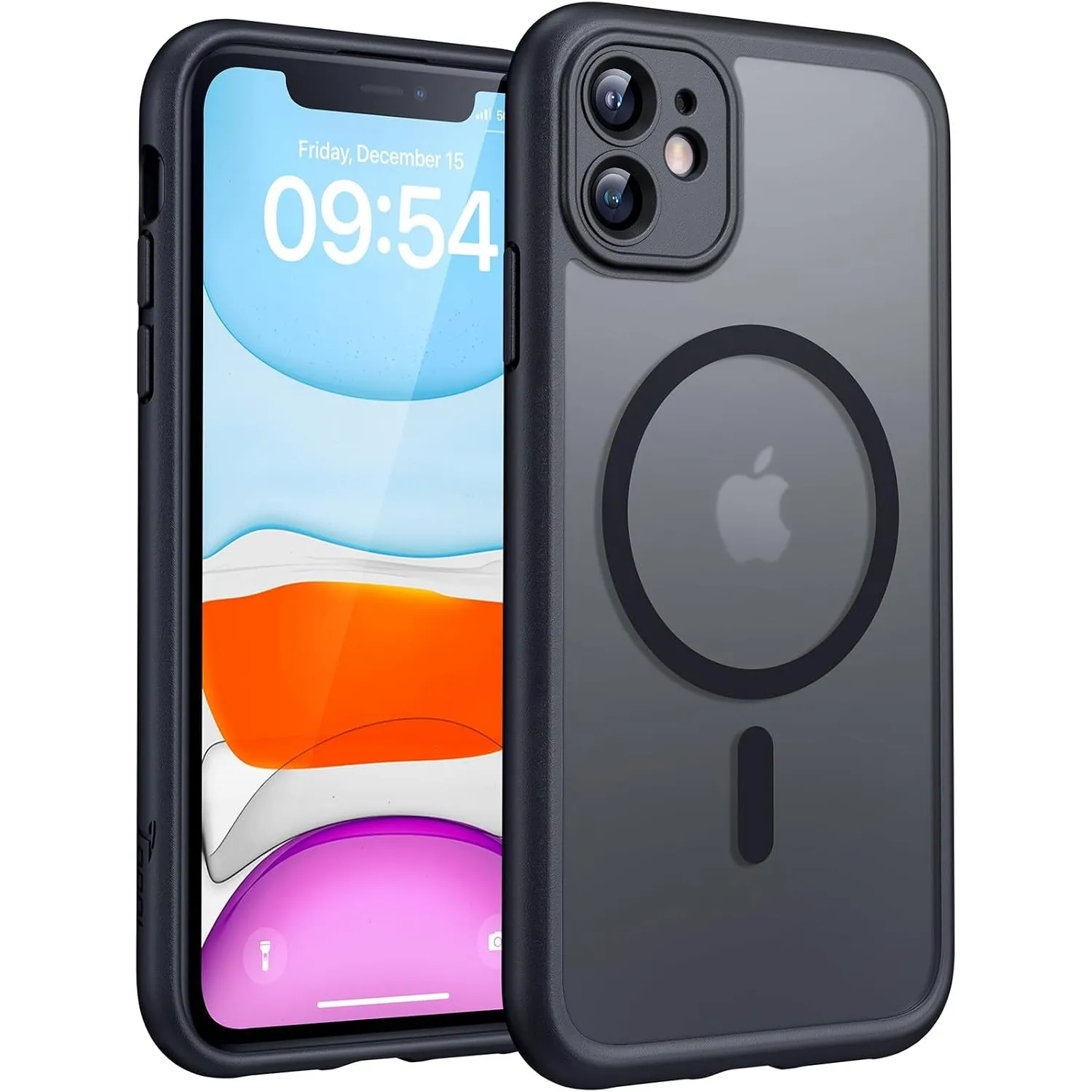 TOCOL für iPhone 11 Hülle, Kompatibel mit MagSafe, Schwarz