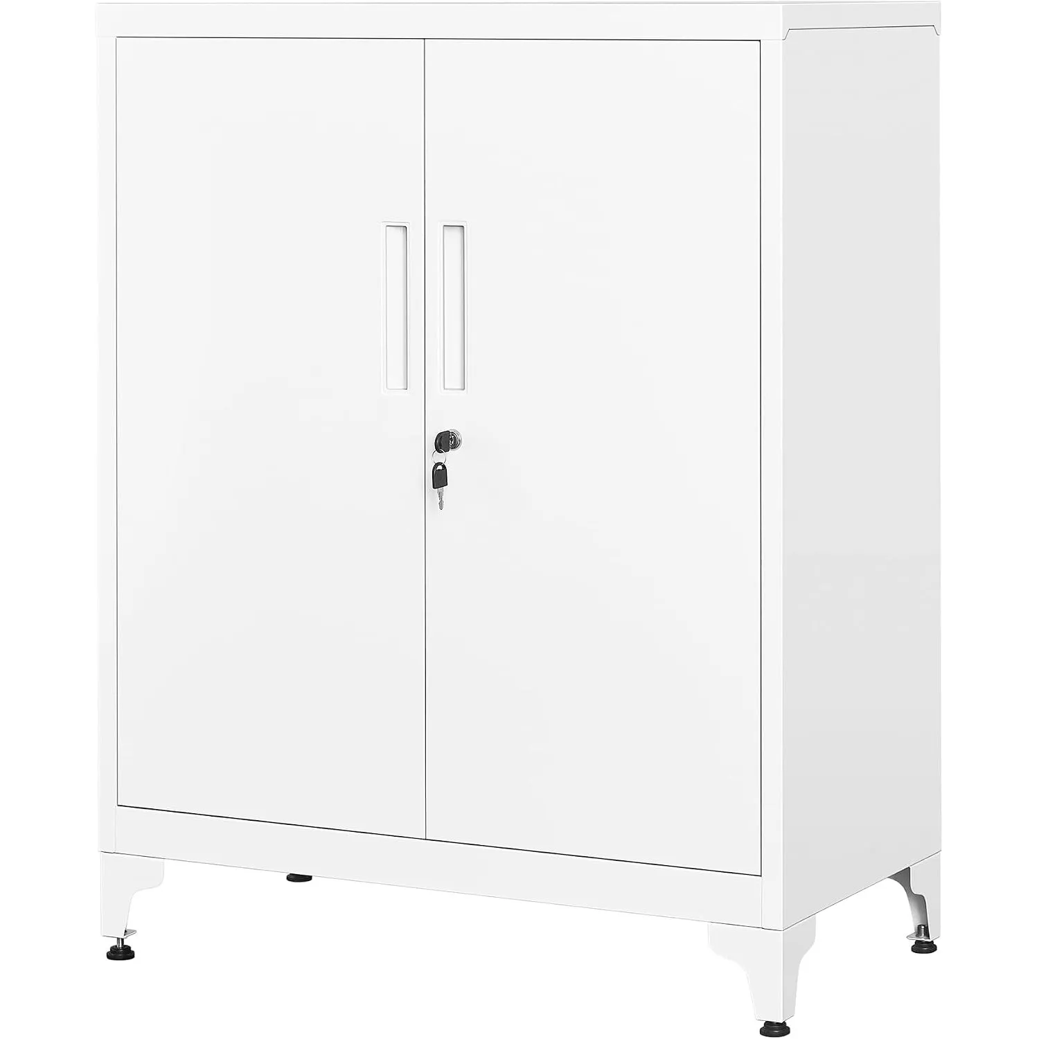 SONGMICS Aktenschrank, mit 2 Türen, abschließbar, aus Stahl