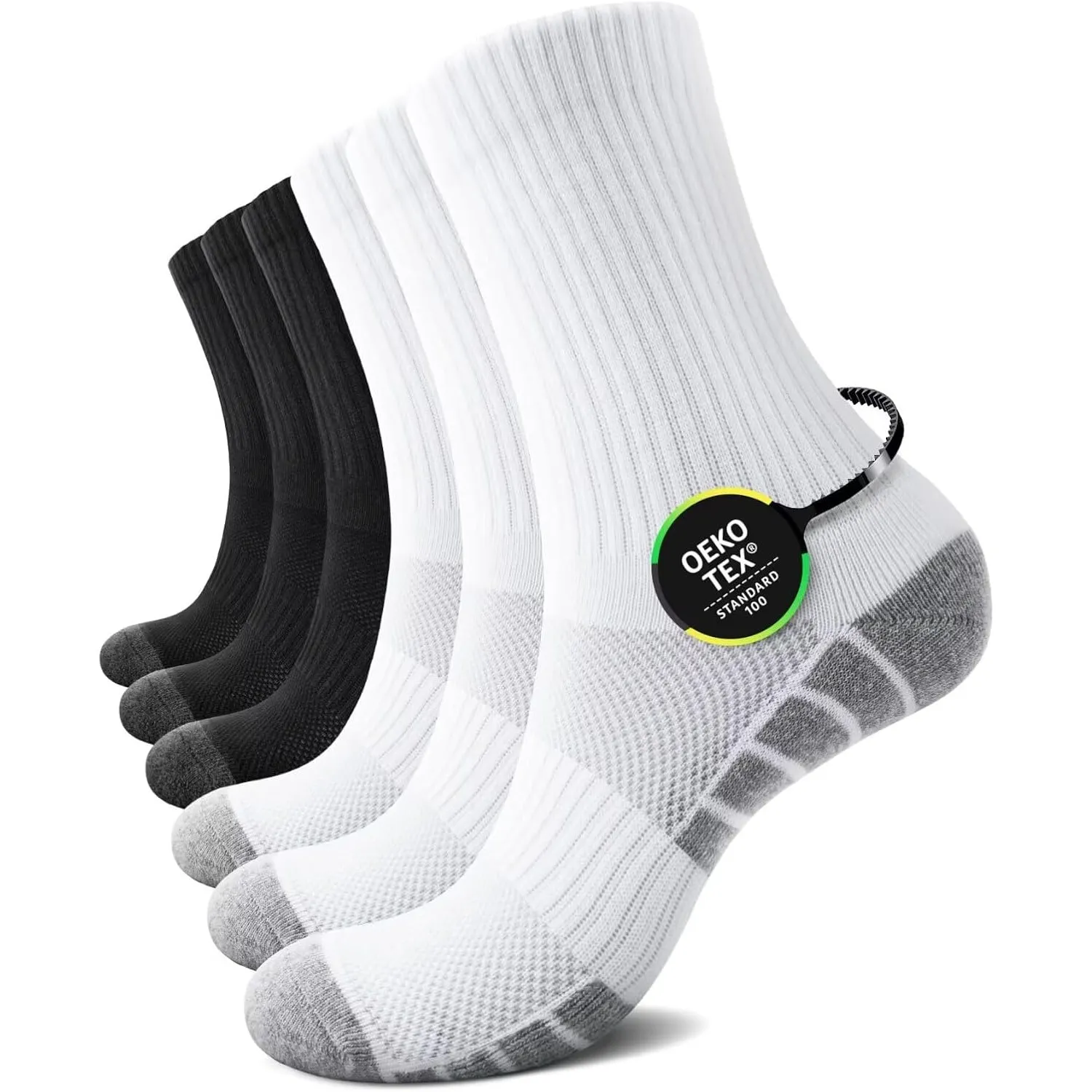 Socken Herren Damen Tennissocken Sportsocken Baumwolle Crew 6 Paar