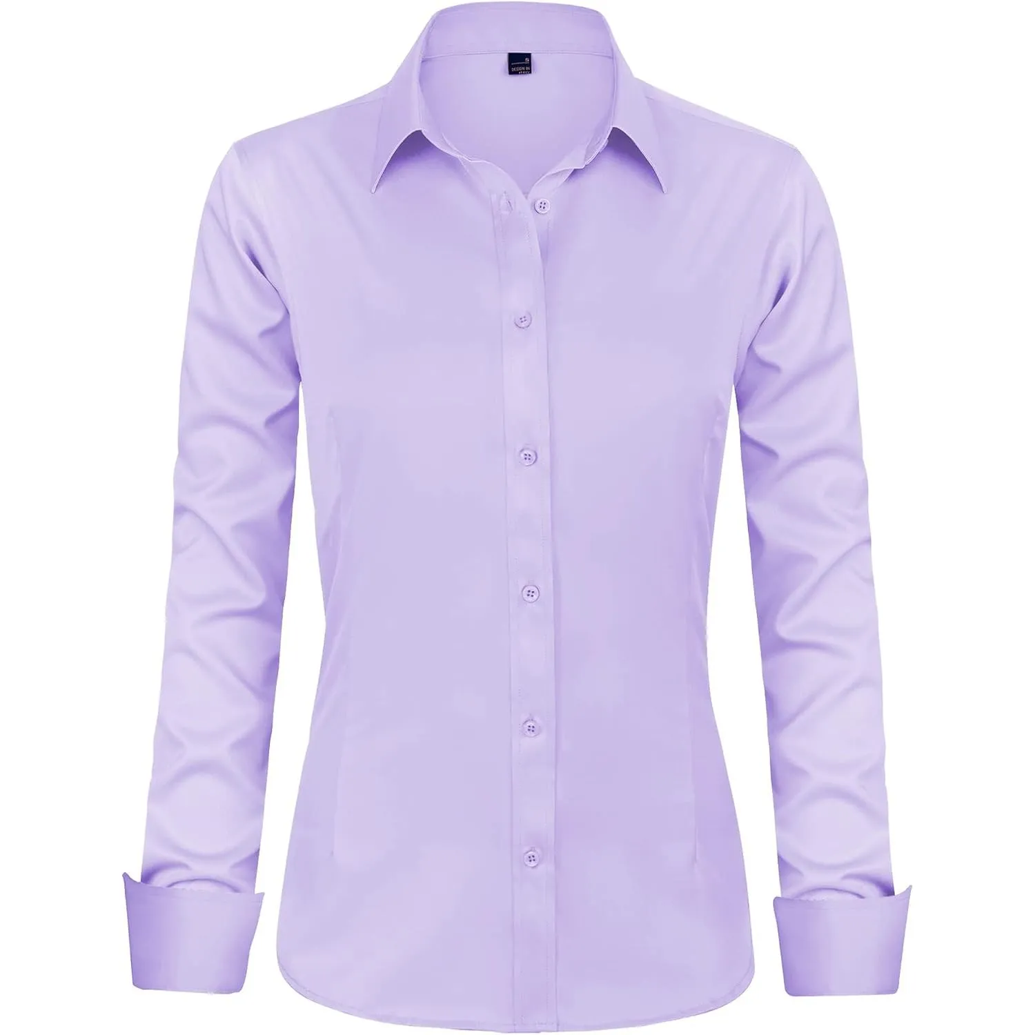 J.VER Bluse Damen Casual Business Bluse Damen Button Down Shirts Klassische Langarm Kragen Tops Bügelleichtes Modern Ob…